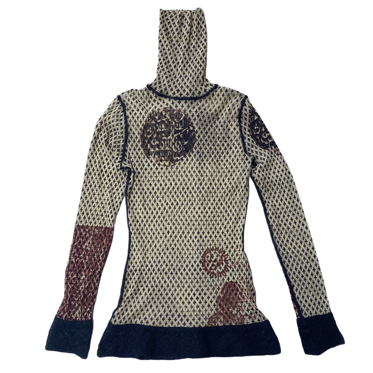 image of Jean Paul Gaultier Vintage Jpg Hindi Sheer Mesh Turtle Neck, Men's (Size Small)