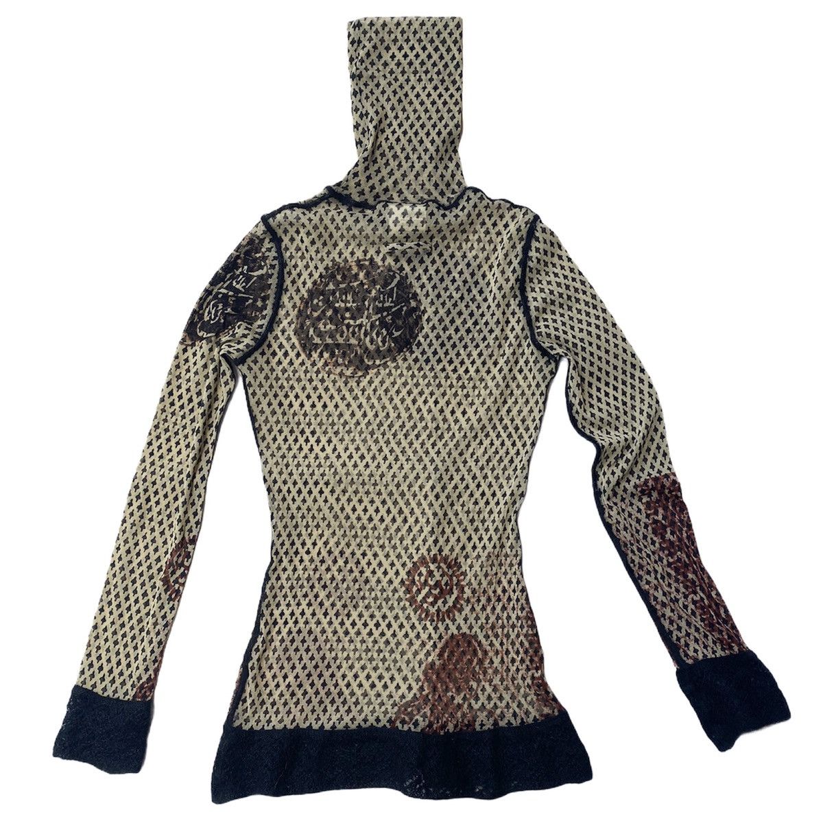 Jean Paul Gaultier Vintage JPG Hindi Sheer Mesh Turtle Neck Size US S / EU 44-46 / 1 - 2 Thumbnail