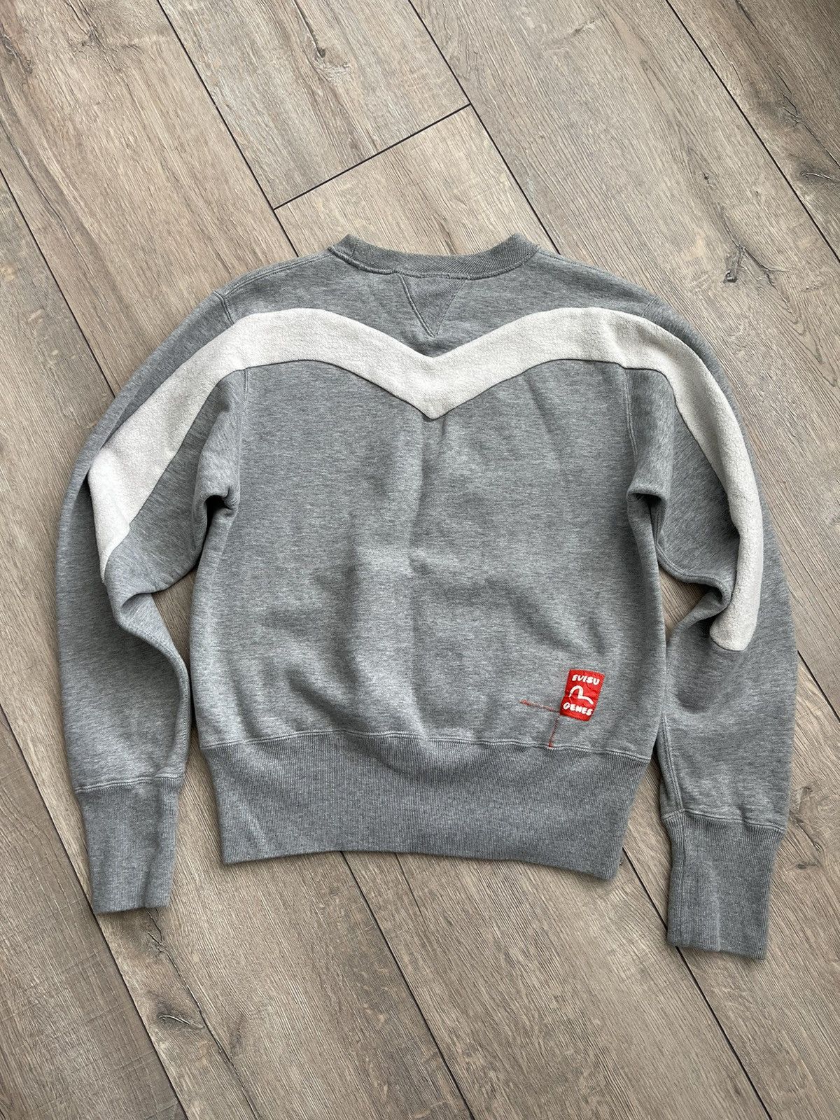 image of Evisu Made Tubes Big Back Logo Sweatshirt Size M in Grey, Men's