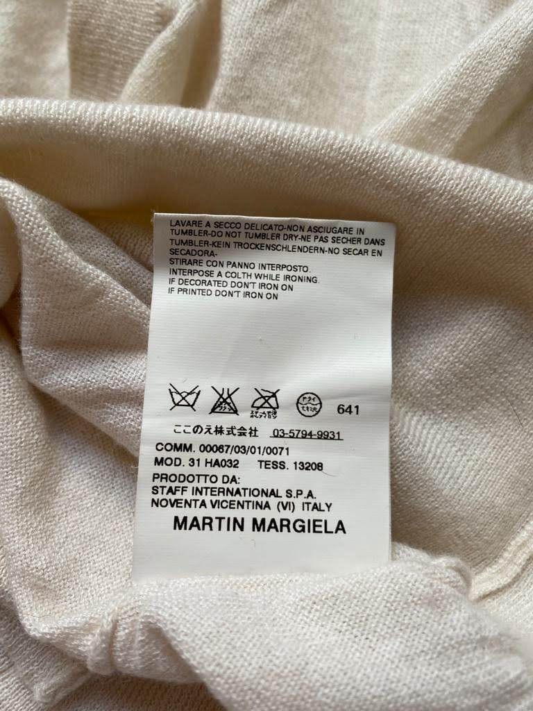 Maison Margiela ⚡️QUICK SALE⚡️2007 Maison Margiela Cream Cashmere Mix Knit Size S / US 4 / IT 40 - 5 Thumbnail