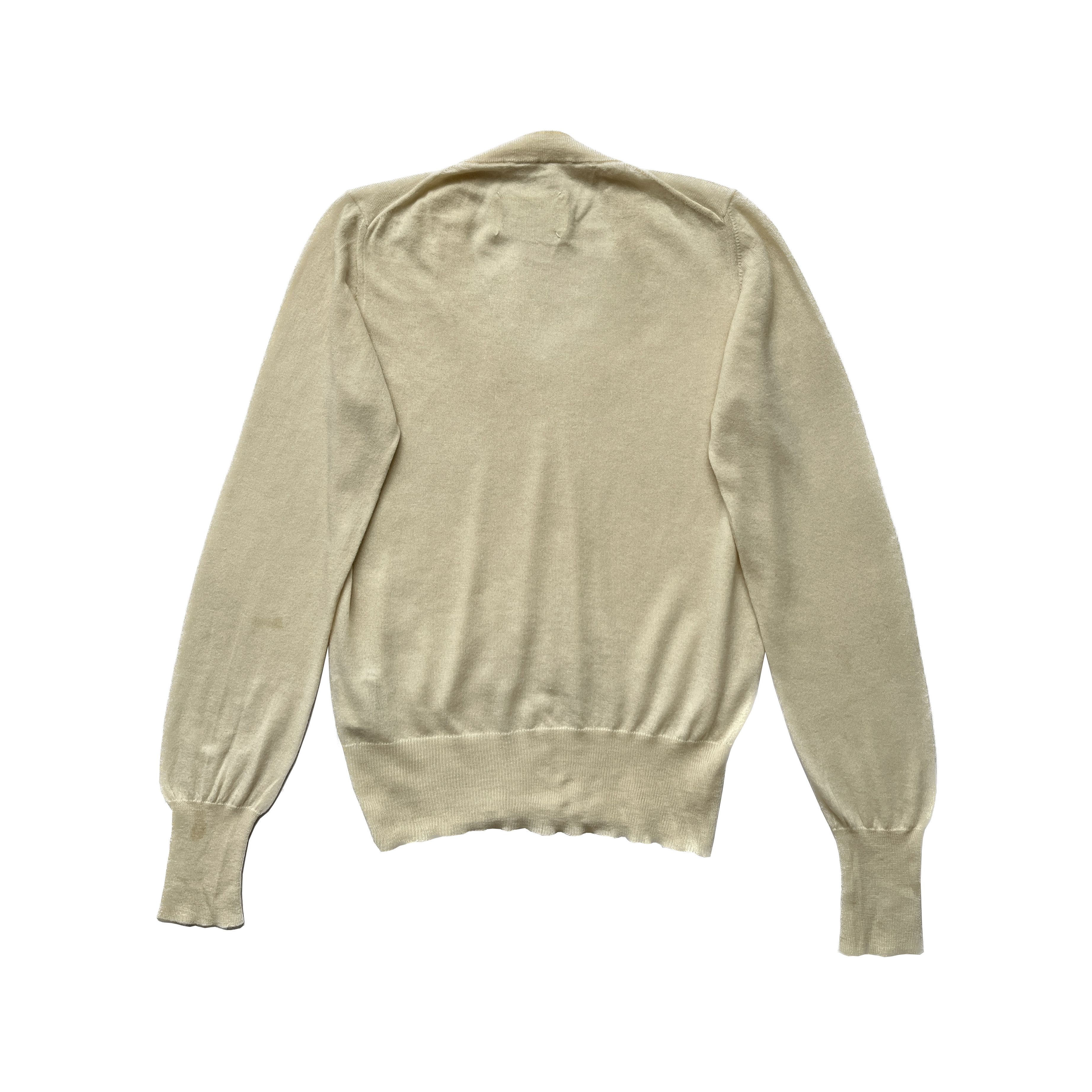 Maison Margiela ⚡️QUICK SALE⚡️2007 Maison Margiela Cream Cashmere Mix Knit Size S / US 4 / IT 40 - 2 Thumbnail