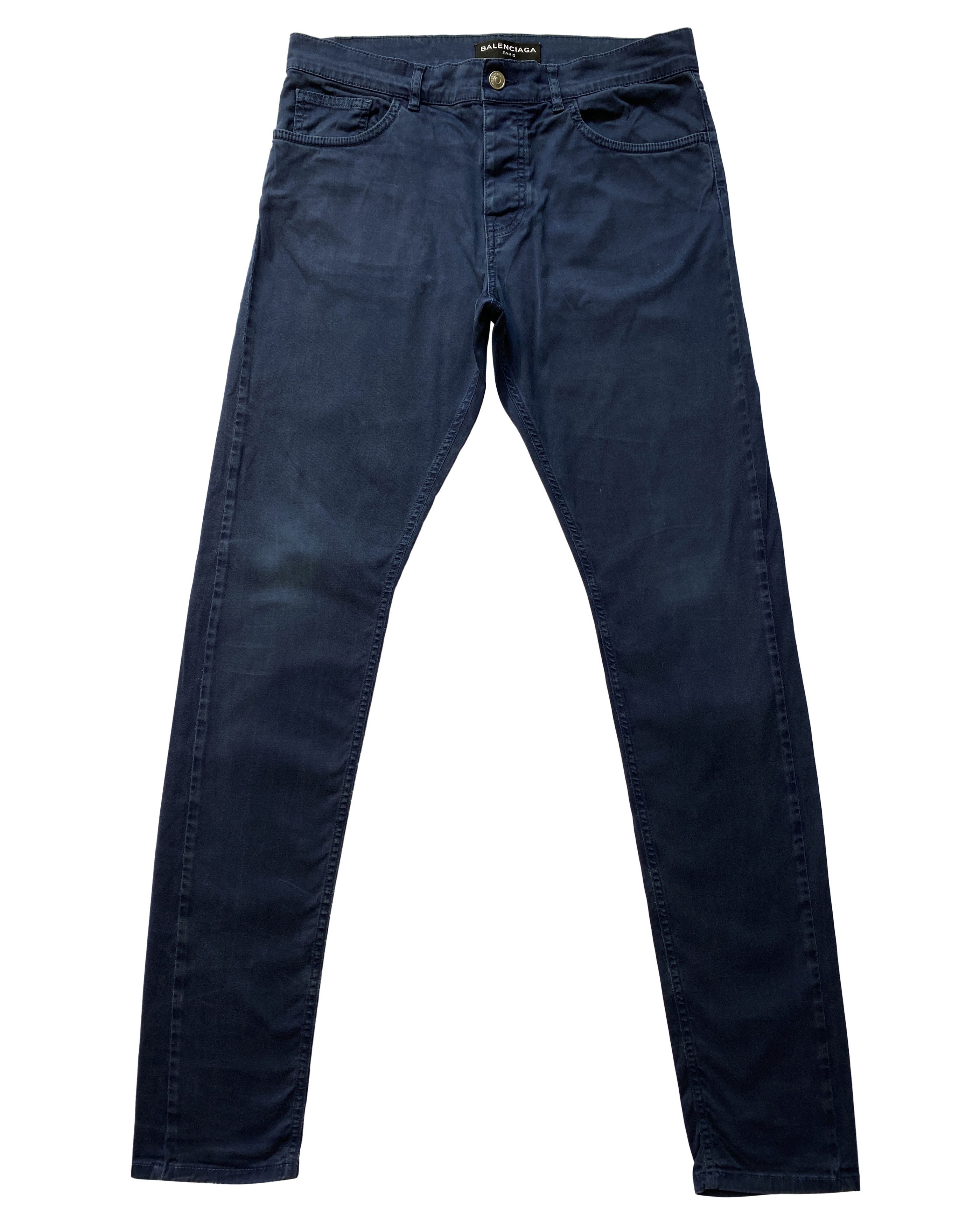 image of 2016 Balenciaga By Demna Blue Stretchy Pants, Men's (Size 31)