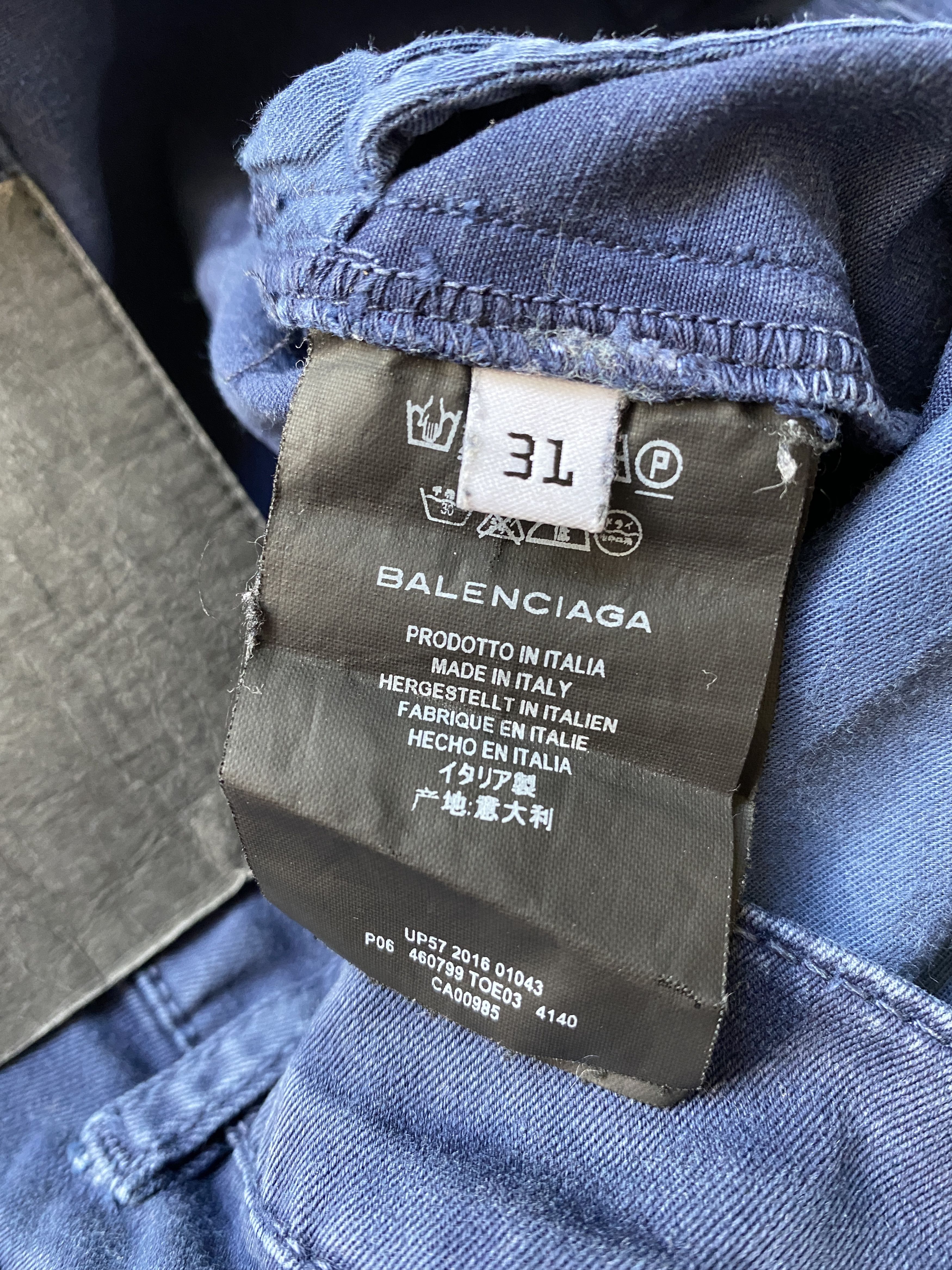 Balenciaga ⚡️QUICK SALE⚡️2016 Balenciaga by Demna Blue Stretchy Pants Size US 31 - 4 Thumbnail