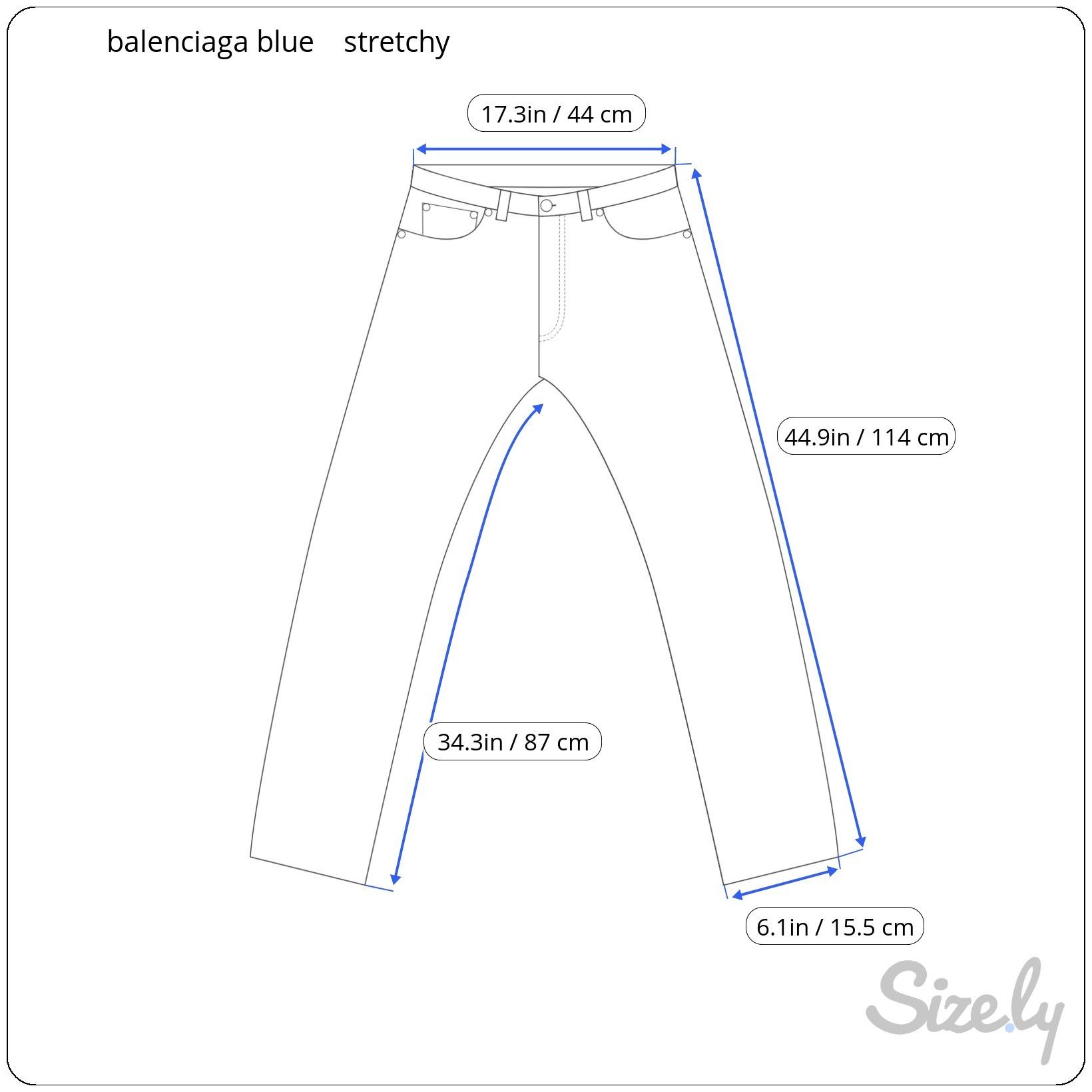 Balenciaga ⚡️QUICK SALE⚡️2016 Balenciaga by Demna Blue Stretchy Pants Size US 31 - 6 Thumbnail
