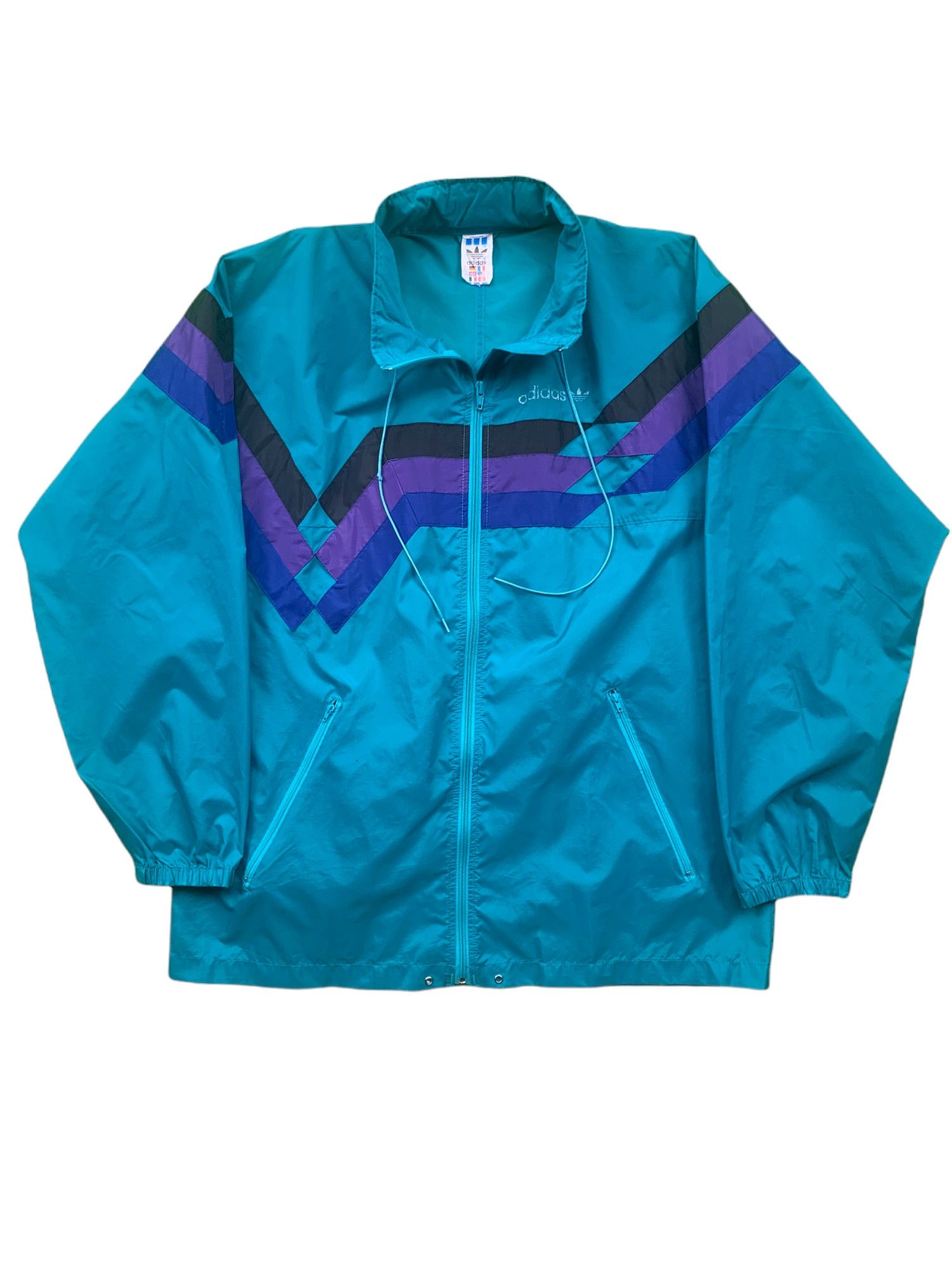Adidas × Vintage Adidas Vintage Windbreaker Jacket Zip Size US XL / EU 56 / 4 - 1 Thumbnail