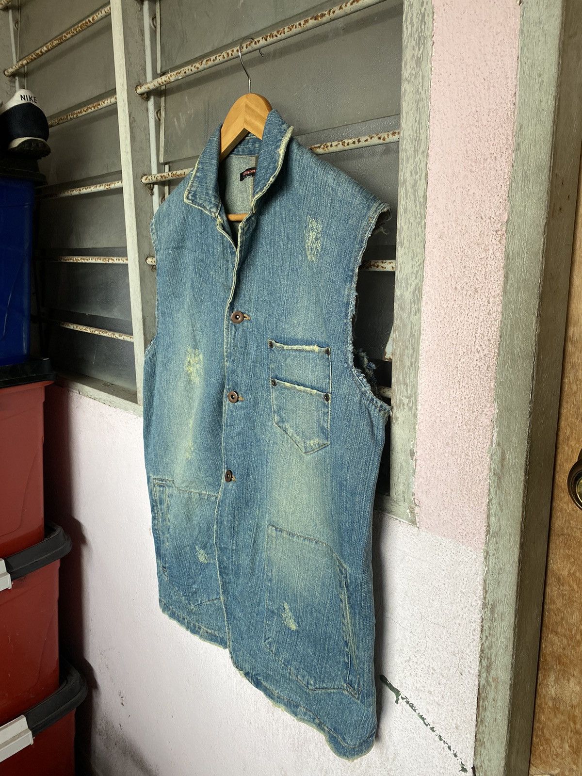 Seditionaries ⚡️Rare⚡️ Distressed Exhibitionist Denim Vest Kapital Style Size US M / EU 48-50 / 2 - 4 Thumbnail