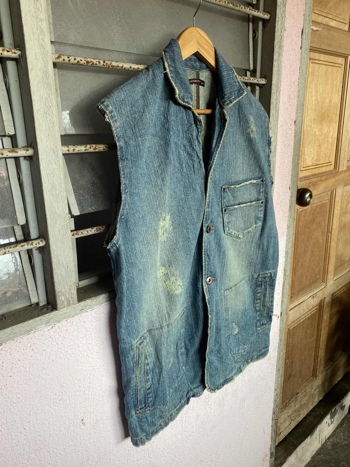 Seditionaries ⚡️Rare⚡️ Distressed Exhibitionist Denim Vest Kapital Style Size US M / EU 48-50 / 2 - 3 Thumbnail