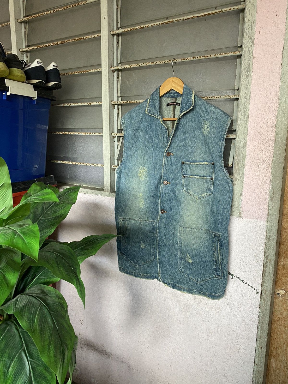 ⚡️Rare⚡️ Distressed Exhibitionist Denim Vest Kapital Style