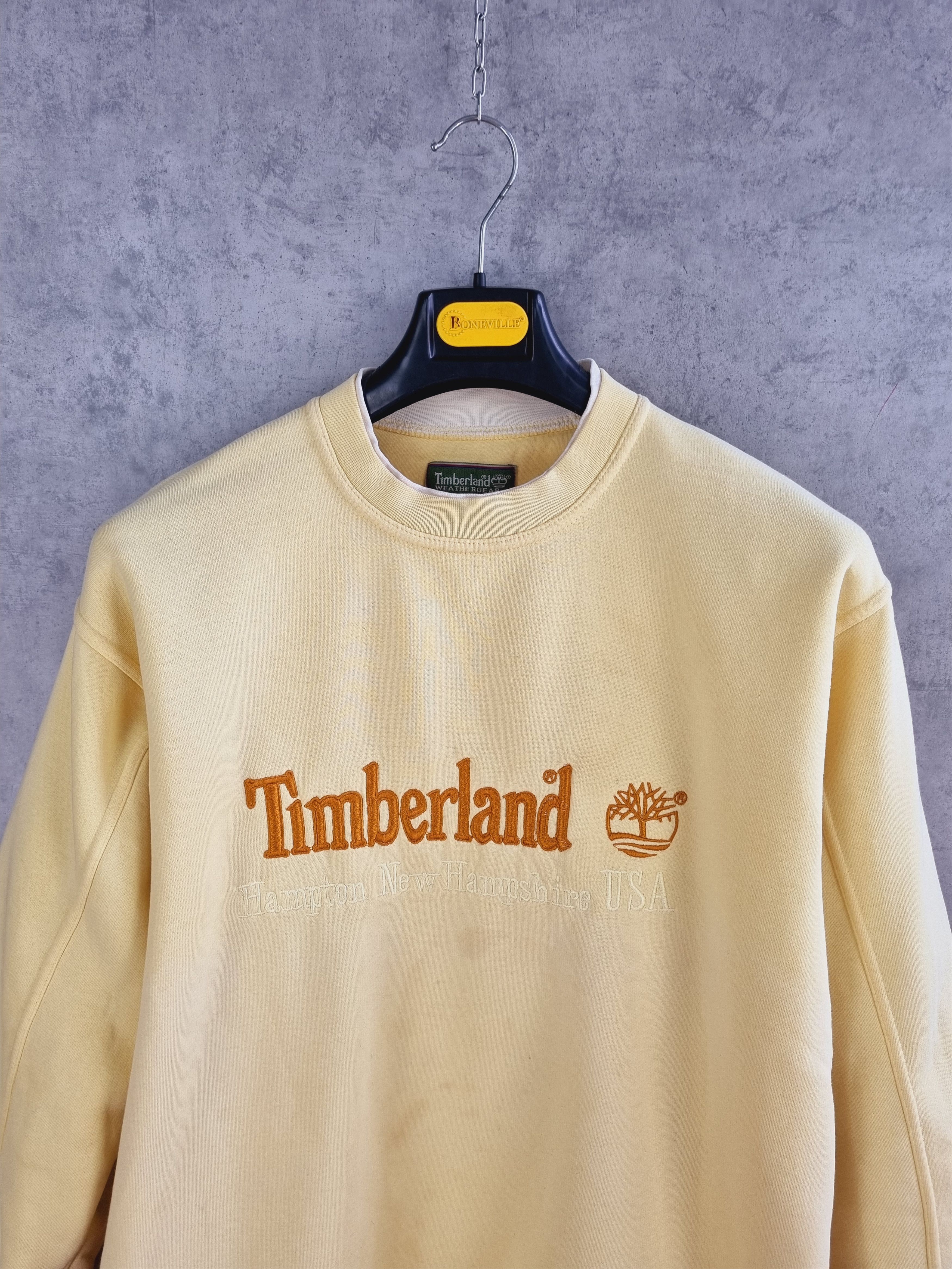 Rap Tees × Timberland × Vintage 90s Vintage TIMBERLAND Embroidery Big Logo Dirty Sweatshirt Size US L / EU 52-54 / 3 - 2 Thumbnail