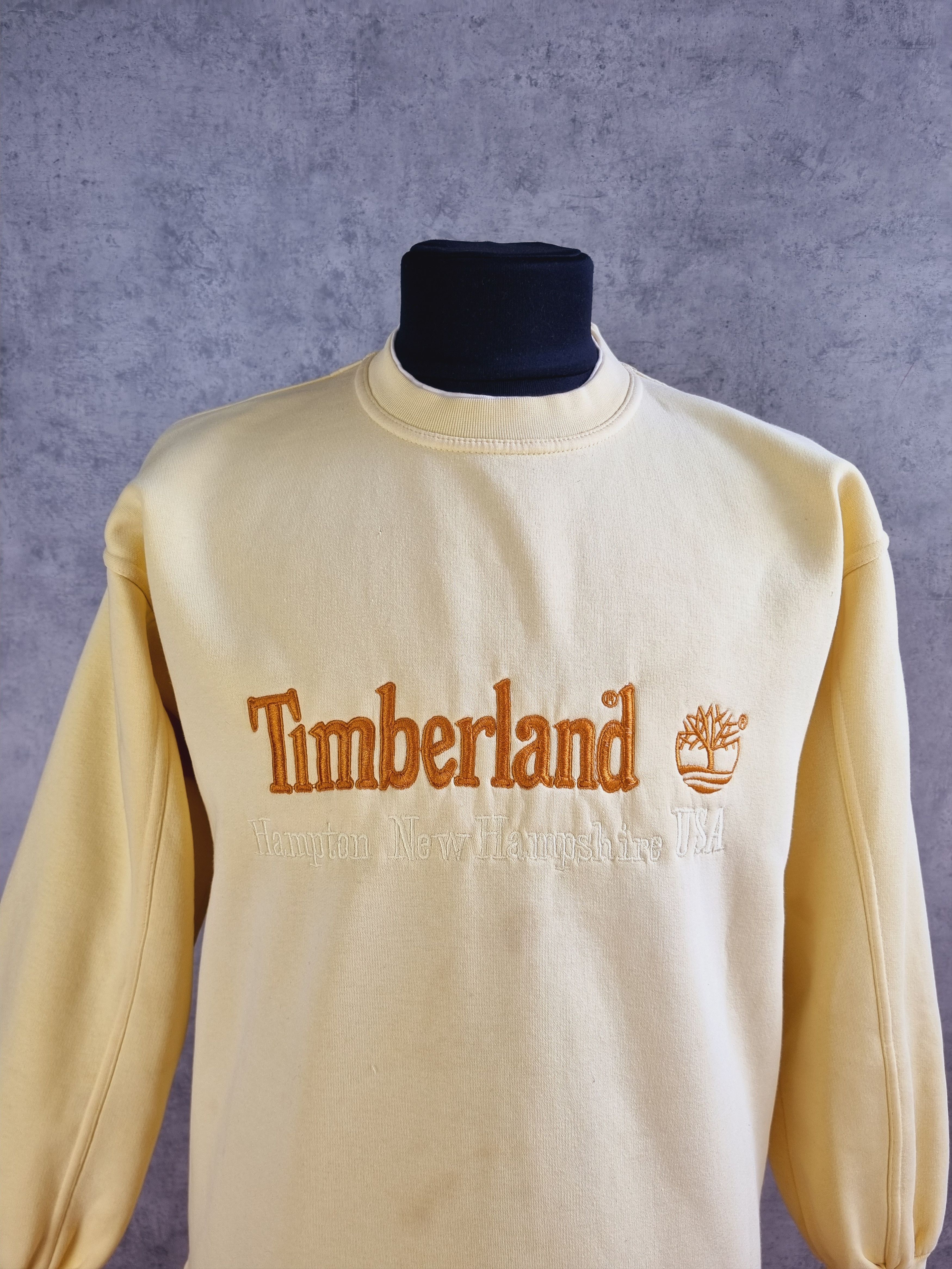 Rap Tees × Timberland × Vintage 90s Vintage TIMBERLAND Embroidery Big Logo Dirty Sweatshirt Size US L / EU 52-54 / 3 - 5 Thumbnail