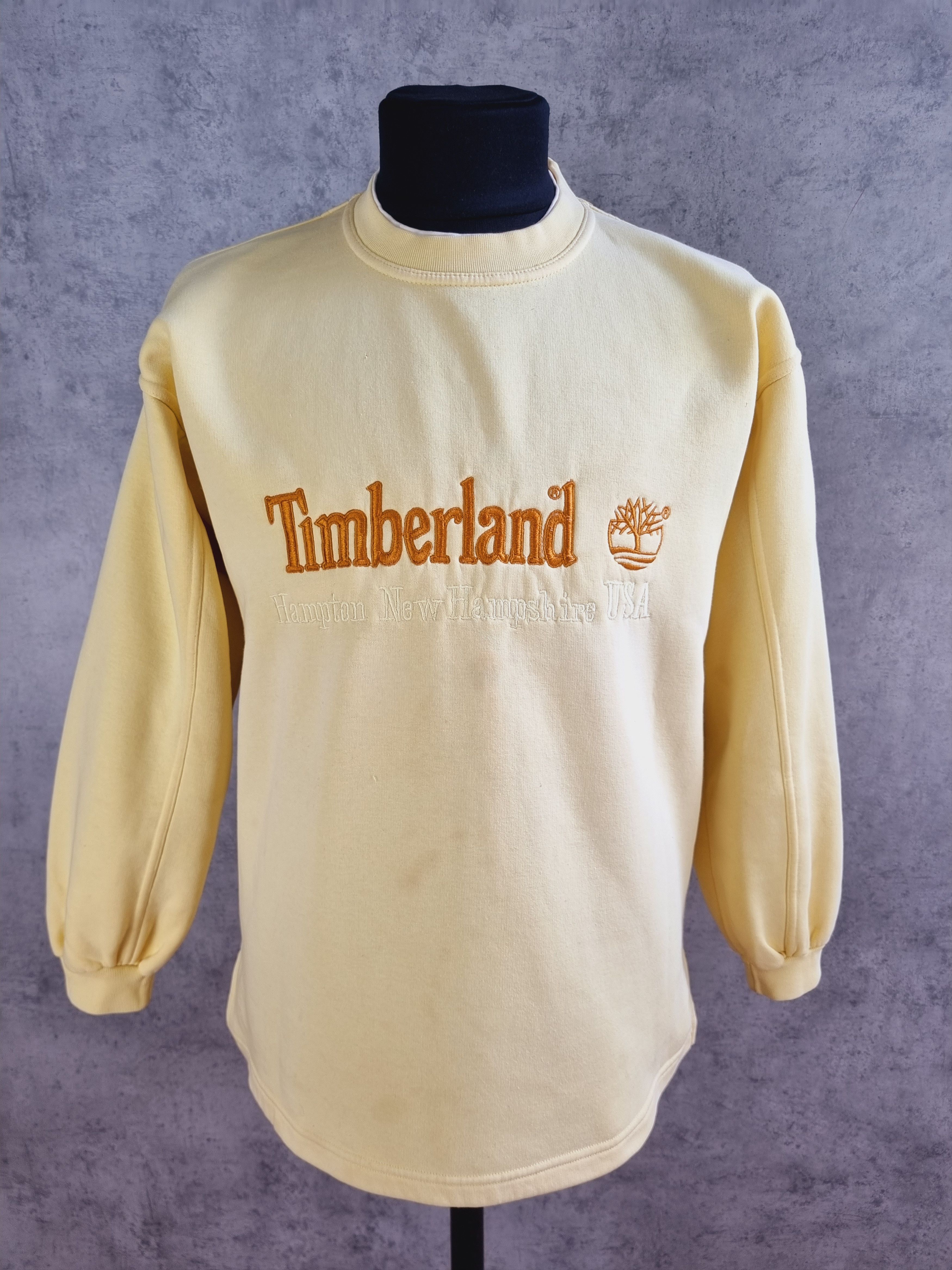 Rap Tees × Timberland × Vintage 90s Vintage TIMBERLAND Embroidery Big Logo Dirty Sweatshirt Size US L / EU 52-54 / 3 - 18 Thumbnail