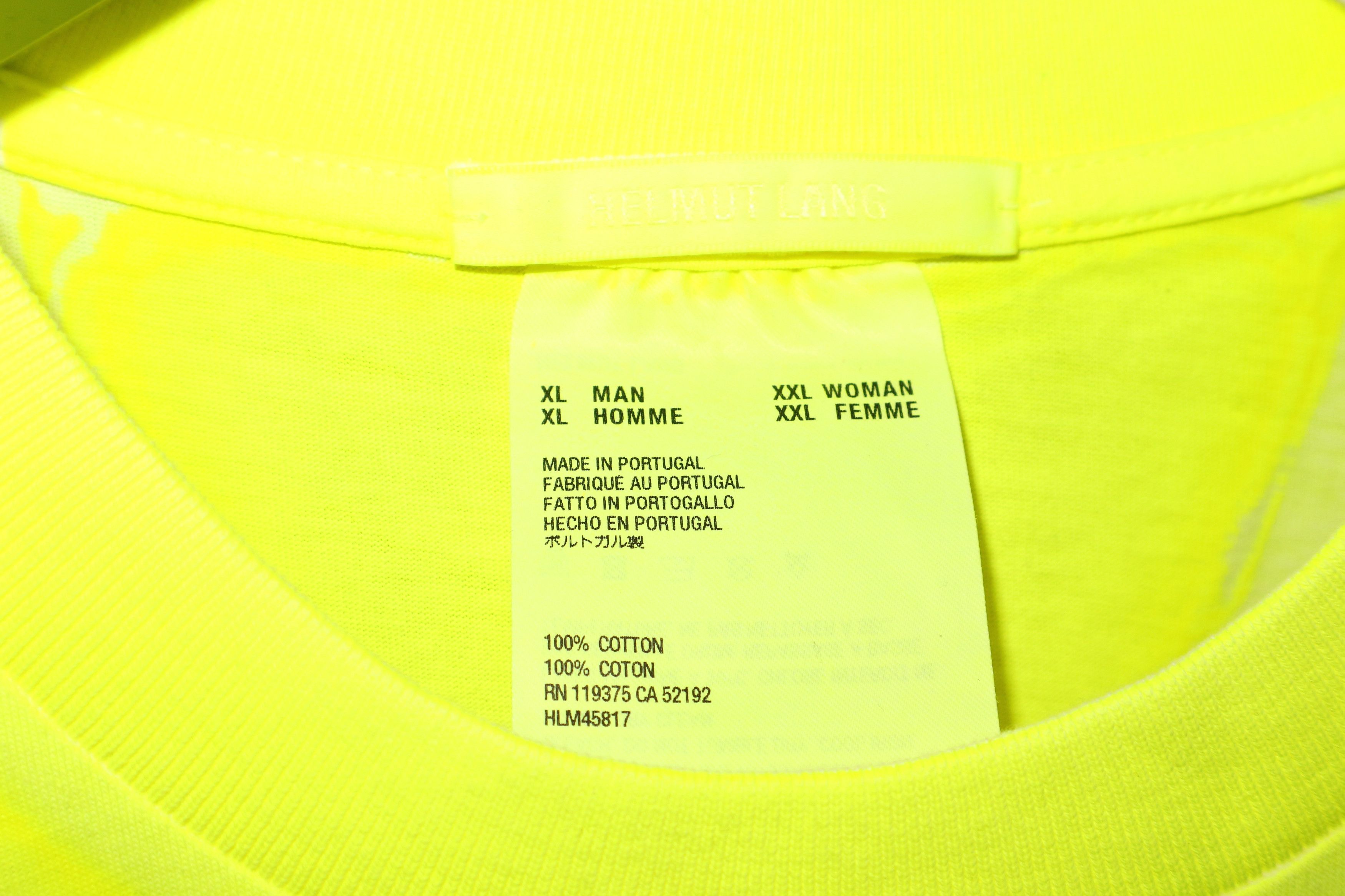 Helmut Lang embroidered logo fluo t-shirt Size US XL / EU 56 / 4 - 3 Thumbnail