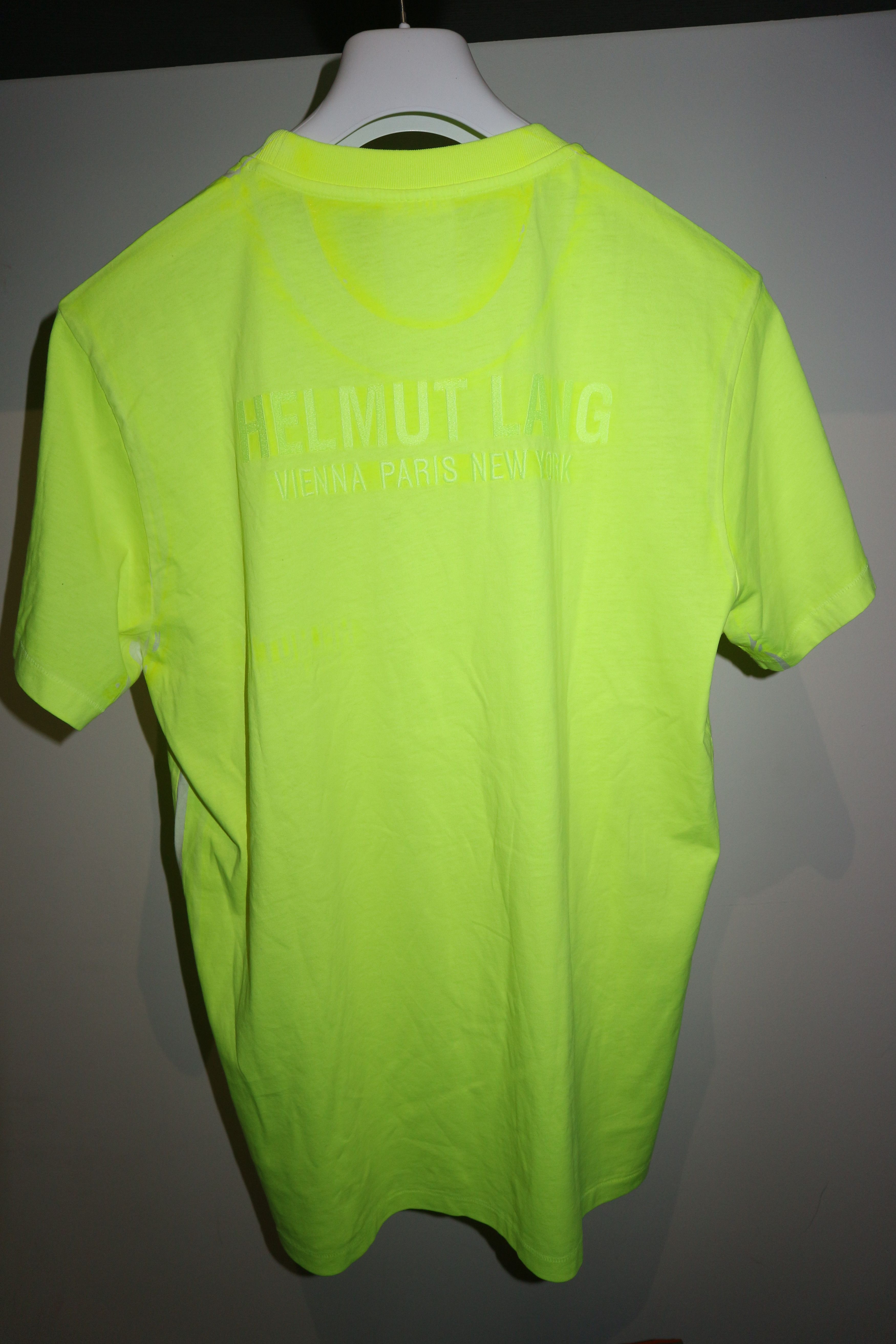Helmut Lang embroidered logo fluo t-shirt Size US XL / EU 56 / 4 - 7 Thumbnail