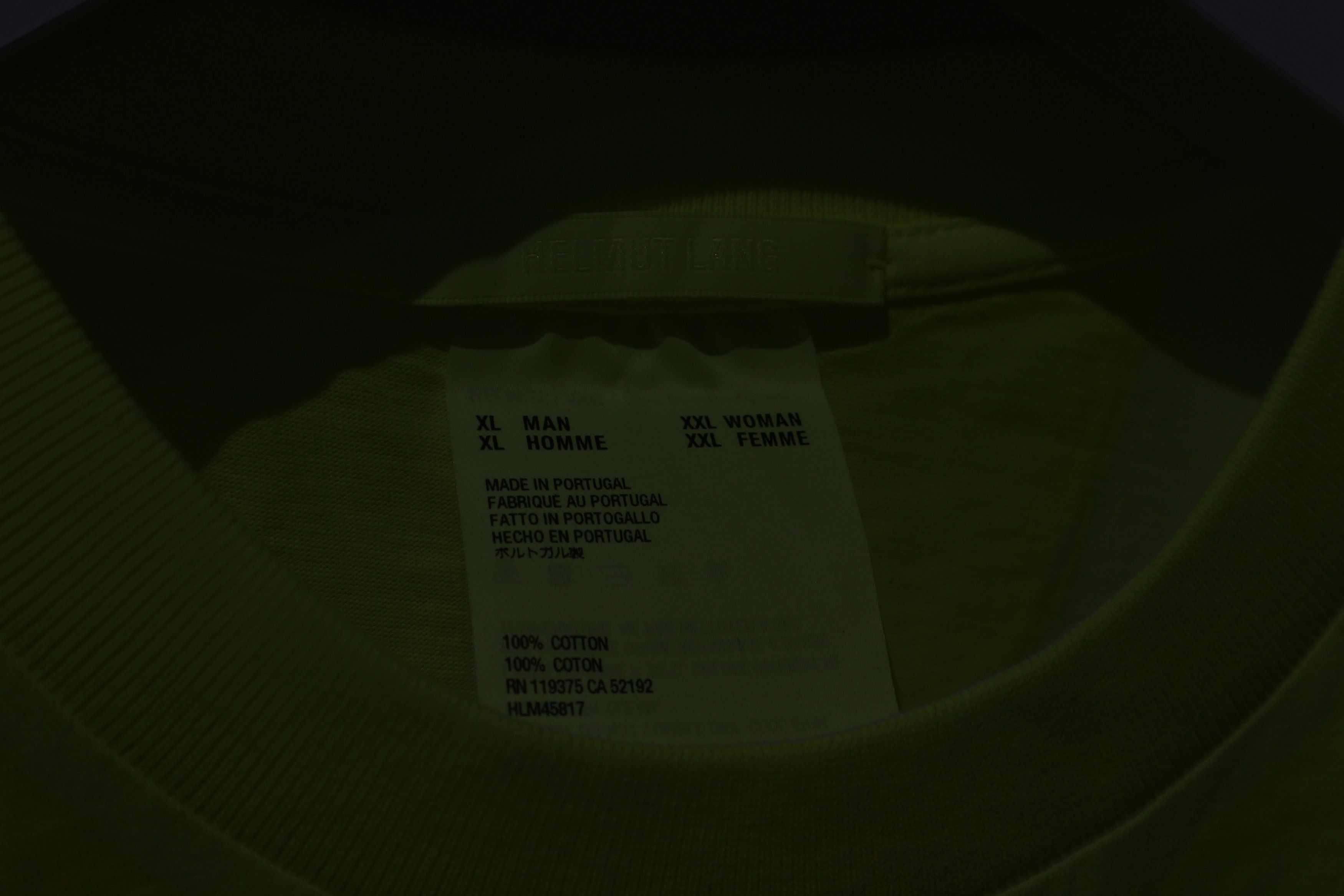 Helmut Lang embroidered logo fluo t-shirt Size US XL / EU 56 / 4 - 4 Thumbnail