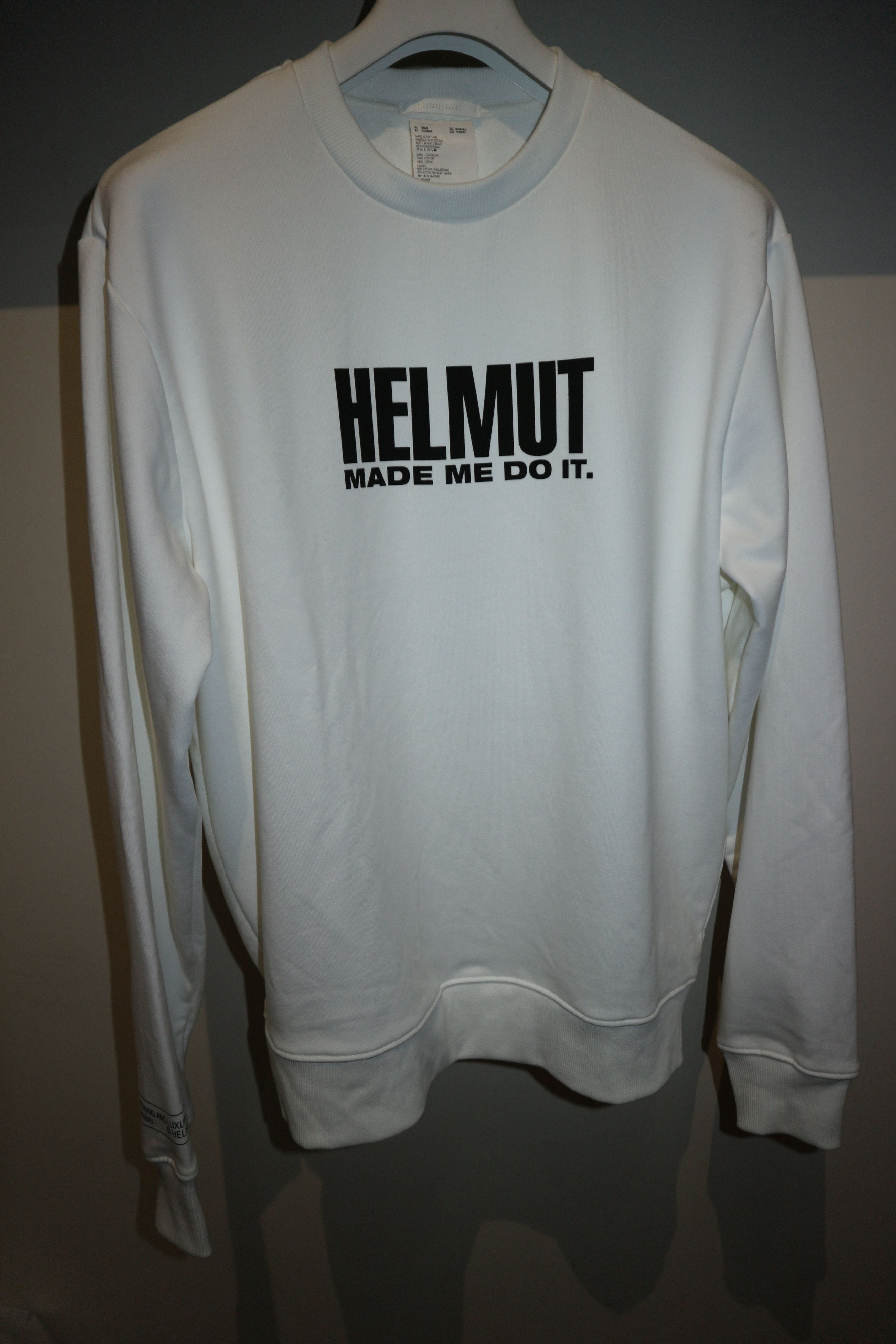 Helmut Lang Slogan logo print sweatshirt Size US XL / EU 56 / 4 - 1 Thumbnail