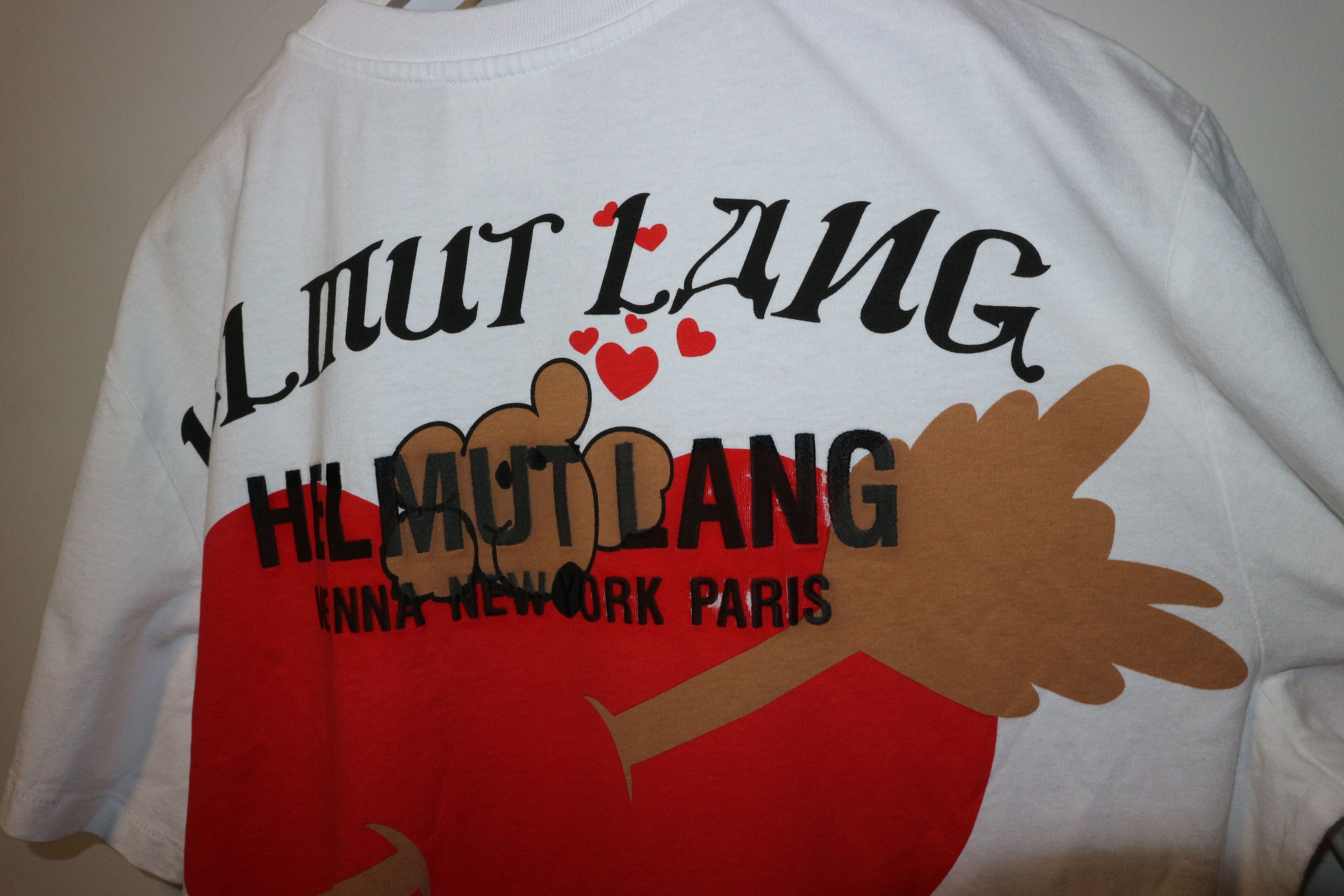 Helmut Lang teddy bear valentine t-shirt Size US XL / EU 56 / 4 - 14 Thumbnail