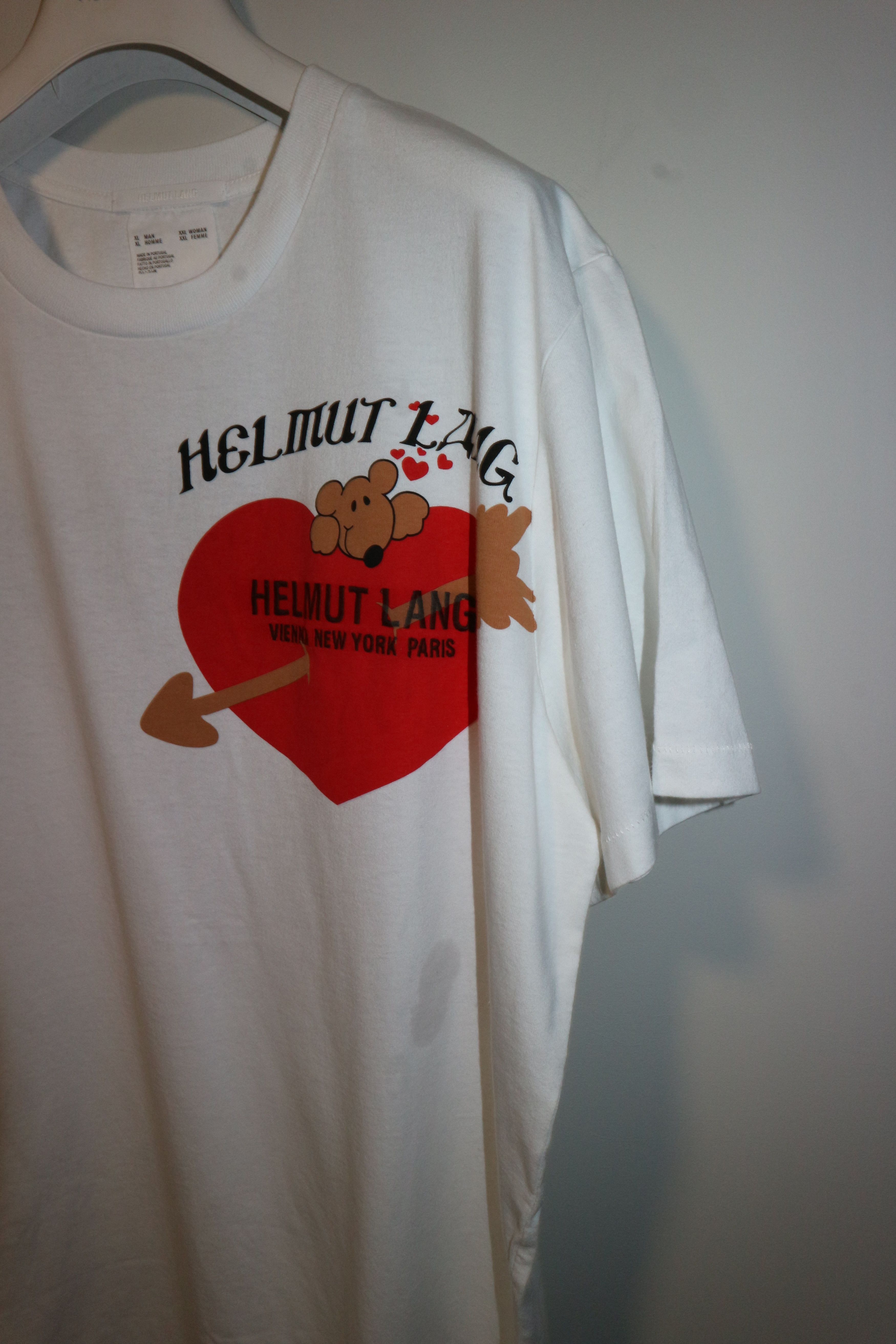 Helmut Lang teddy bear valentine t-shirt Size US XL / EU 56 / 4 - 9 Thumbnail