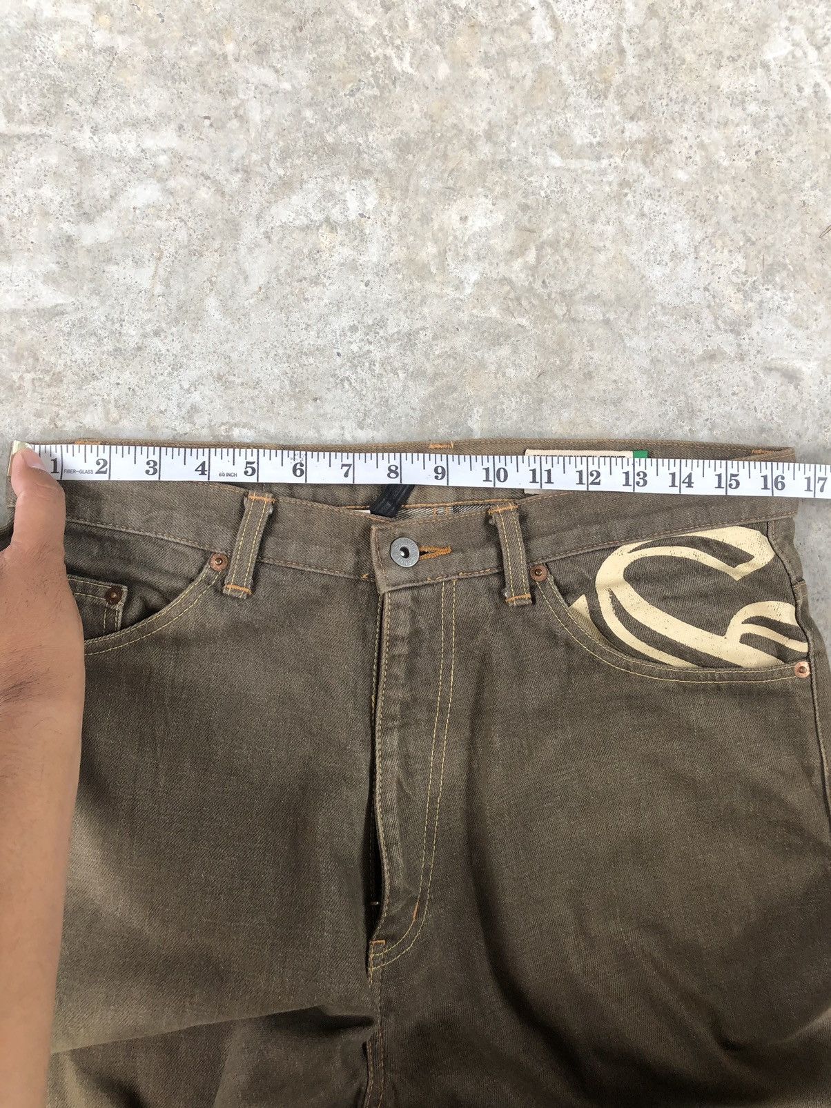 Japanese Brand Scanner Fundamental Baggy Jeans hip hop Painted Denim Size US 33 - 17 Thumbnail