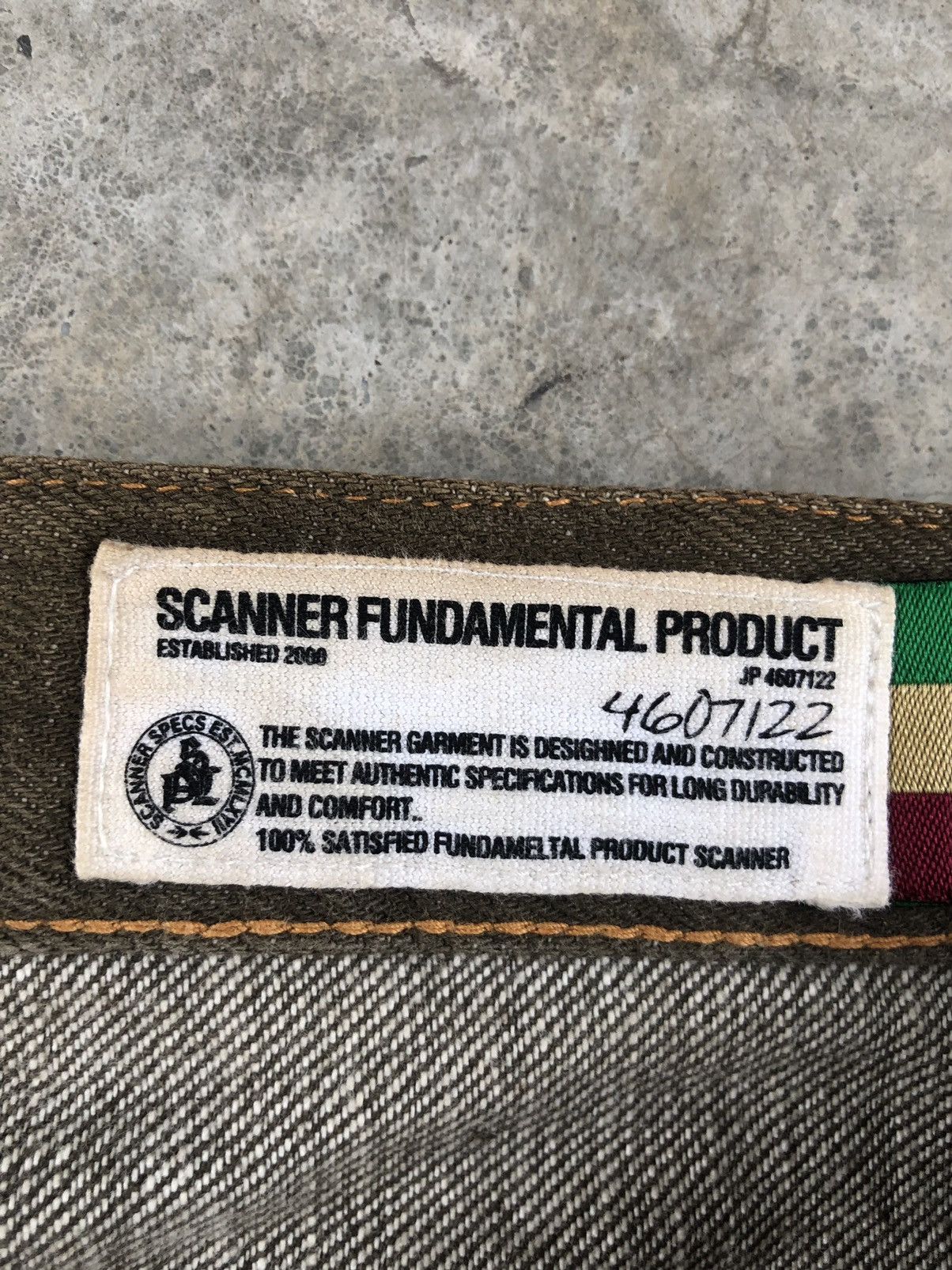 Japanese Brand Scanner Fundamental Baggy Jeans hip hop Painted Denim Size US 33 - 13 Thumbnail