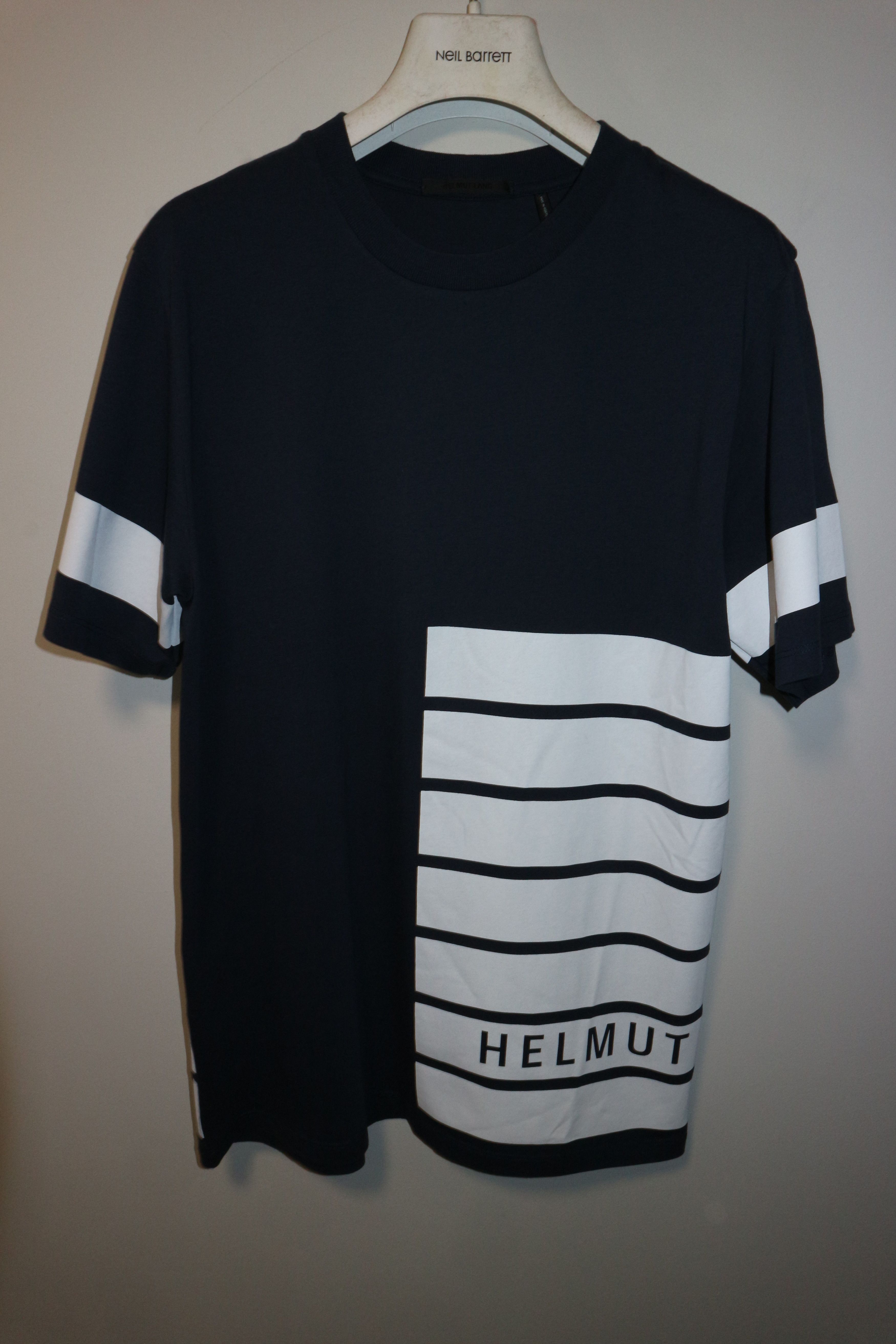 Helmut Lang logo stripes t-shirt Size US M / EU 48-50 / 2 - 1 Thumbnail