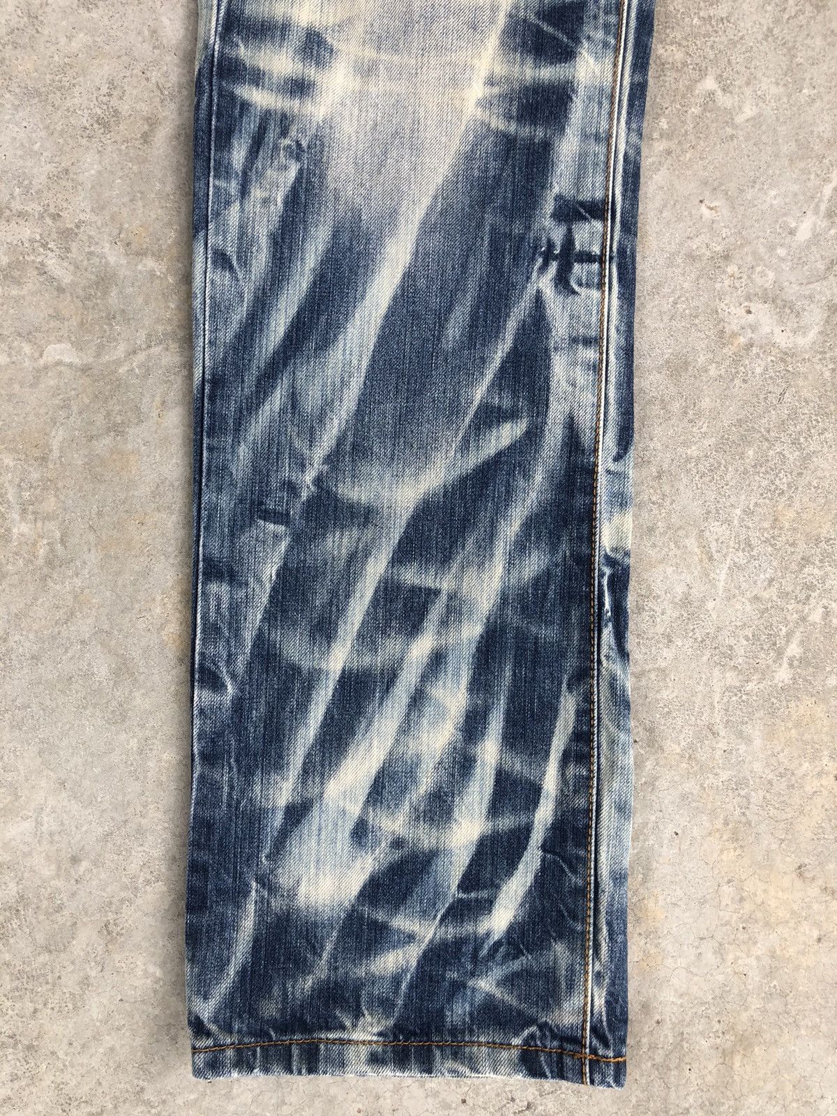 Japanese Brand Japanese Oniarai Embroidered Jeans Acid Wash Distressed Size US 33 - 6 Thumbnail