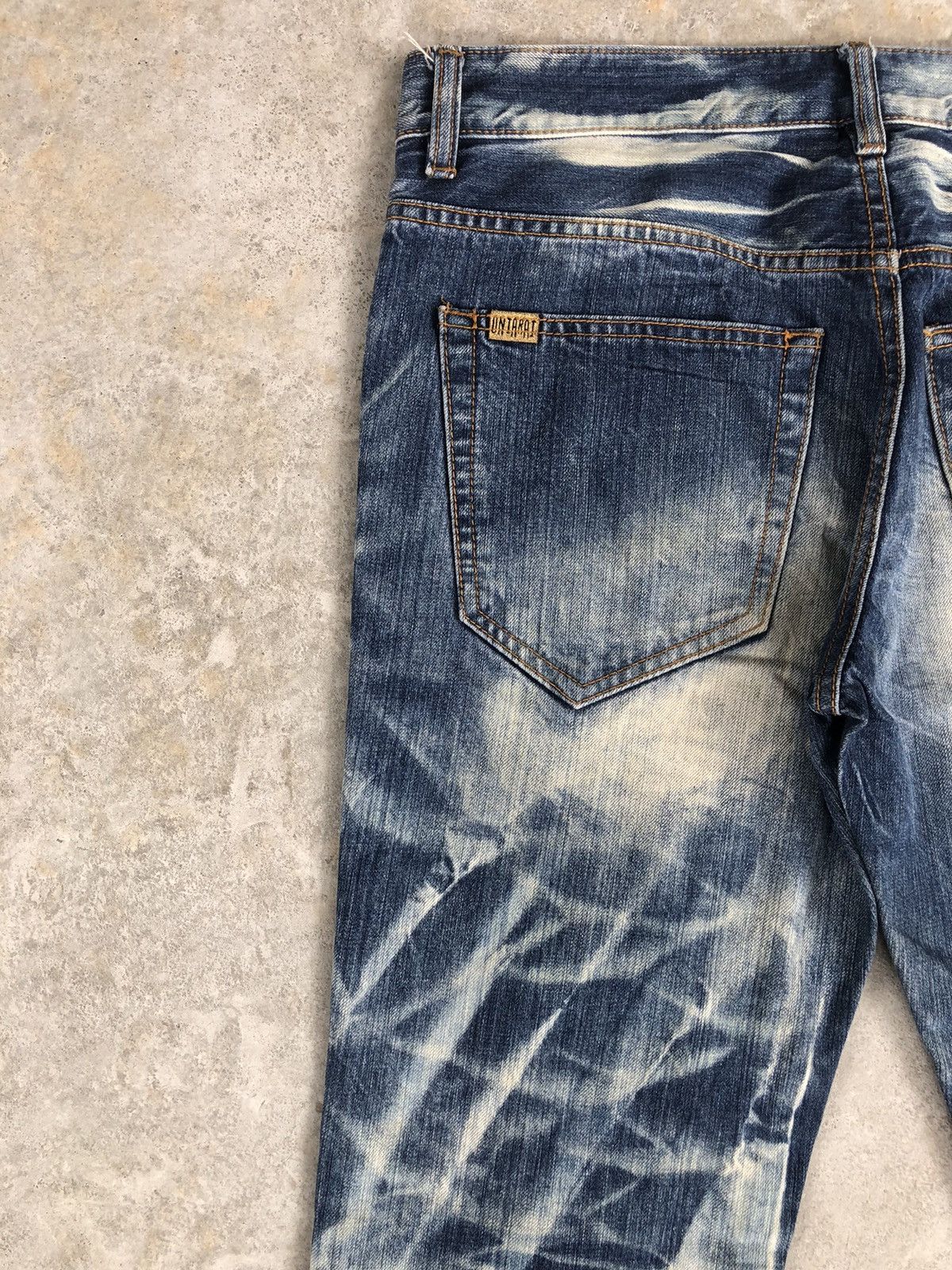 Japanese Brand Japanese Oniarai Embroidered Jeans Acid Wash Distressed Size US 33 - 9 Thumbnail