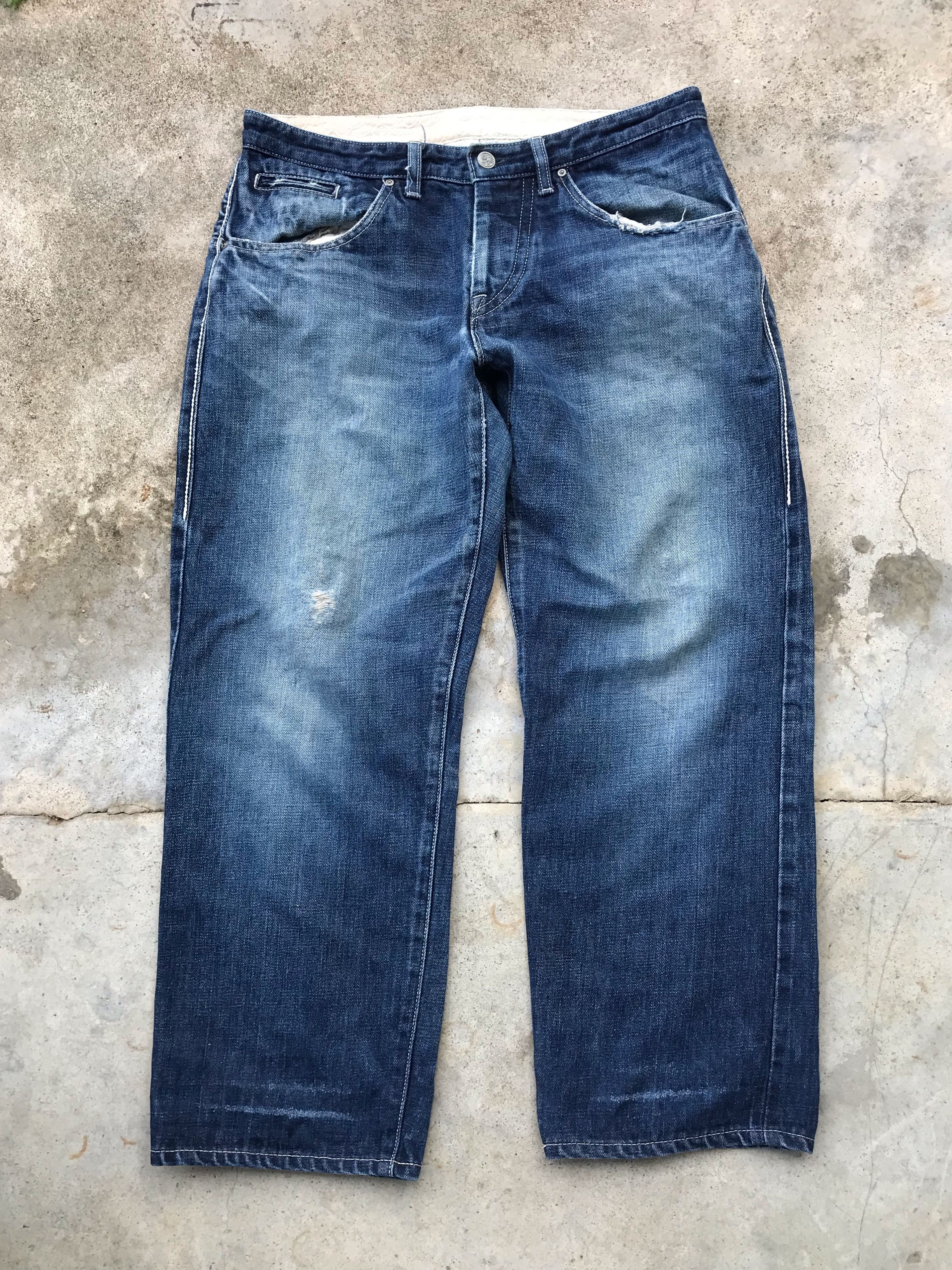 Japanese Brand Vintage 90s Japanese brand selvedge blue denim jeans Size US 32 / EU 48 - 1 Thumbnail