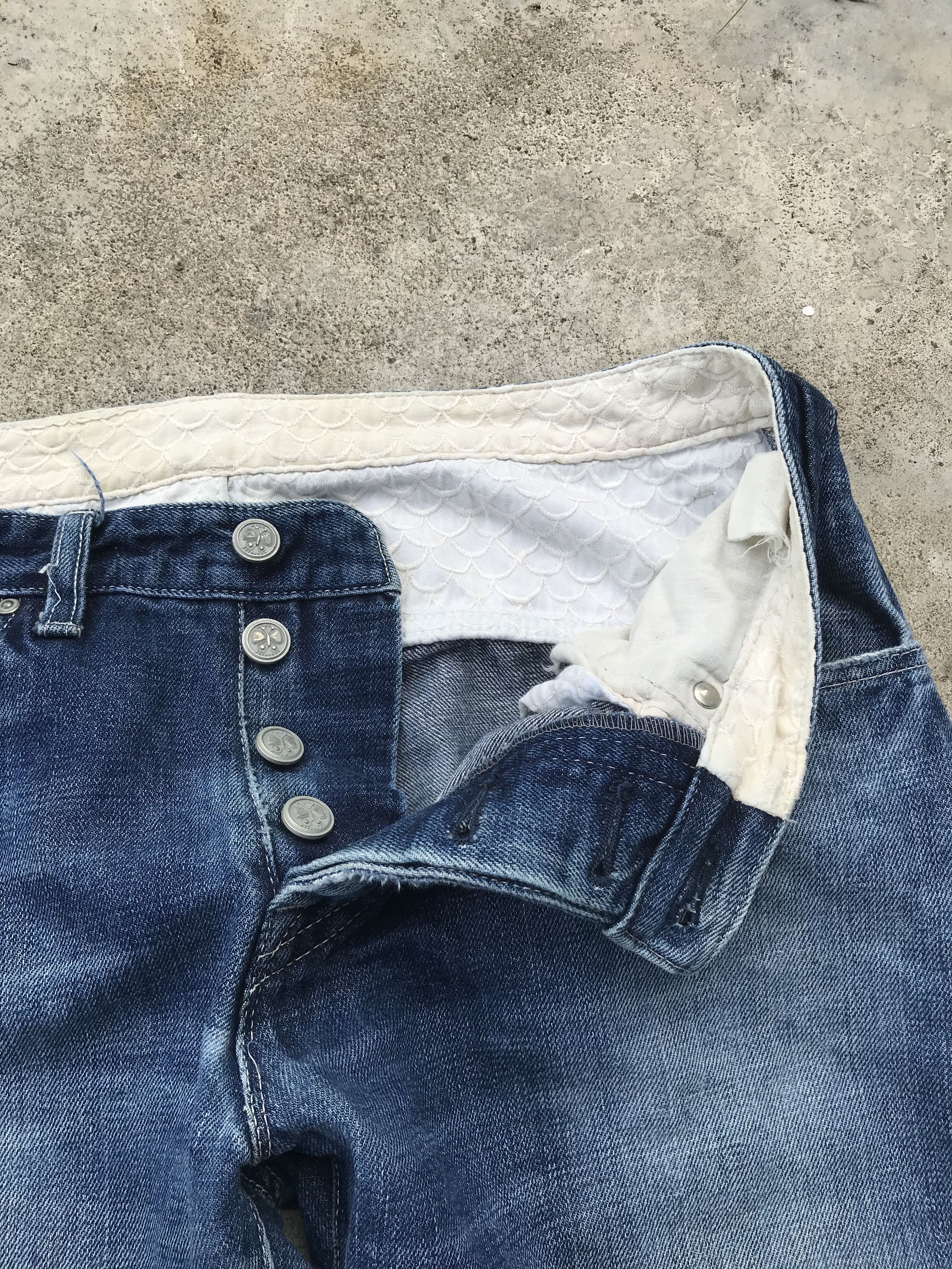 Japanese Brand Vintage 90s Japanese brand selvedge blue denim jeans Size US 32 / EU 48 - 3 Thumbnail