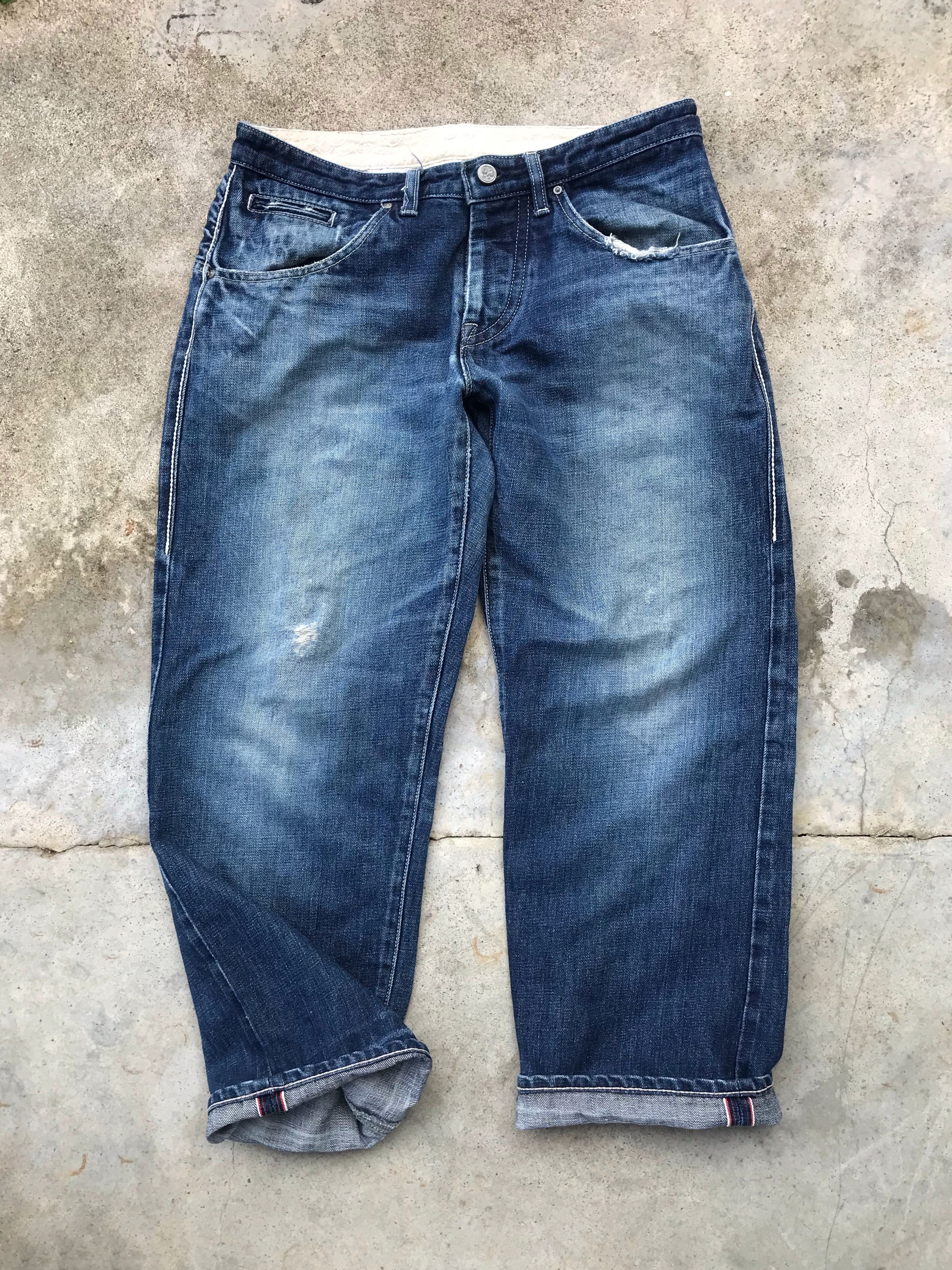 Japanese Brand Vintage 90s Japanese brand selvedge blue denim jeans Size US 32 / EU 48 - 4 Thumbnail