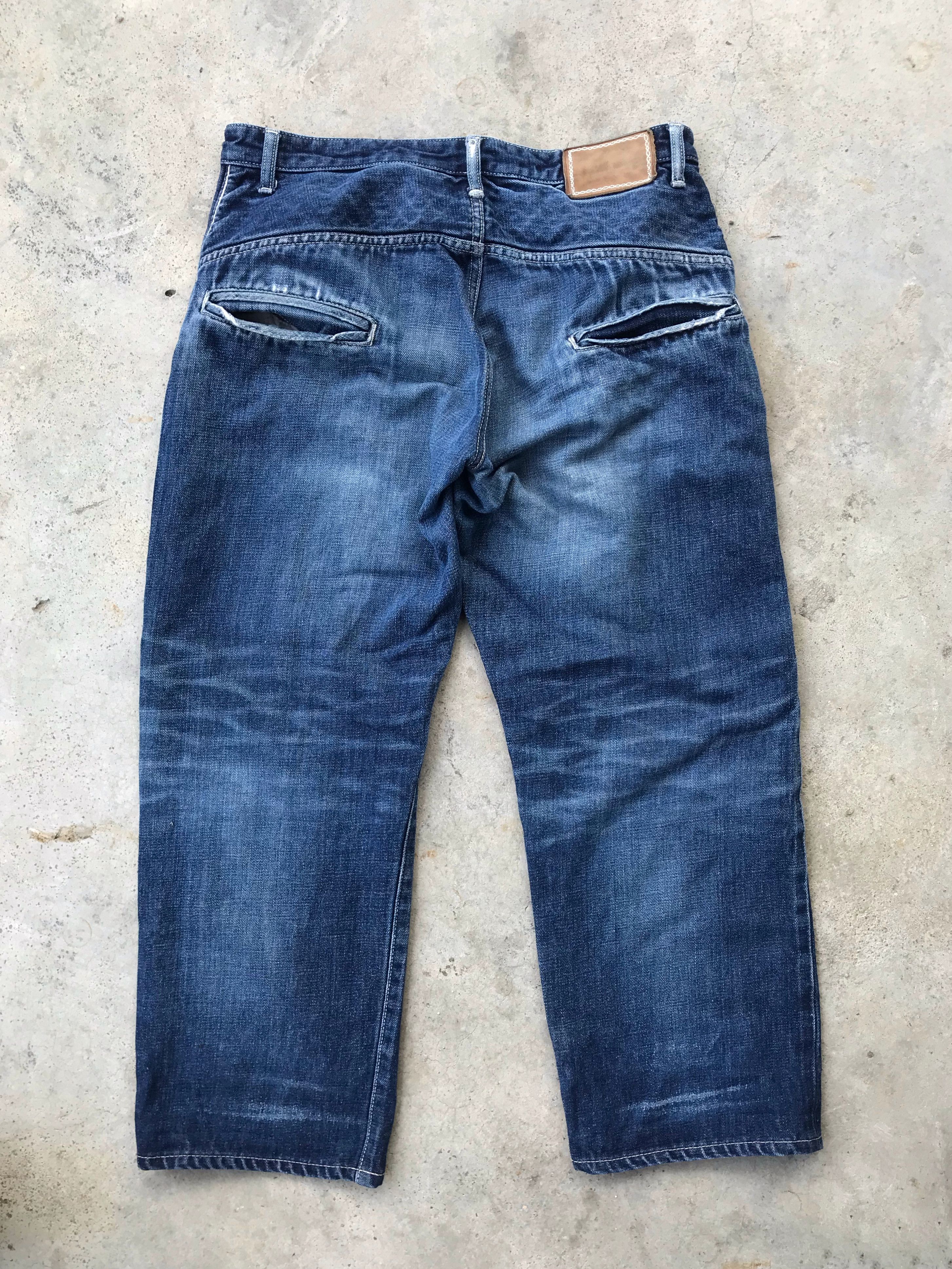 Japanese Brand Vintage 90s Japanese brand selvedge blue denim jeans Size US 32 / EU 48 - 5 Thumbnail