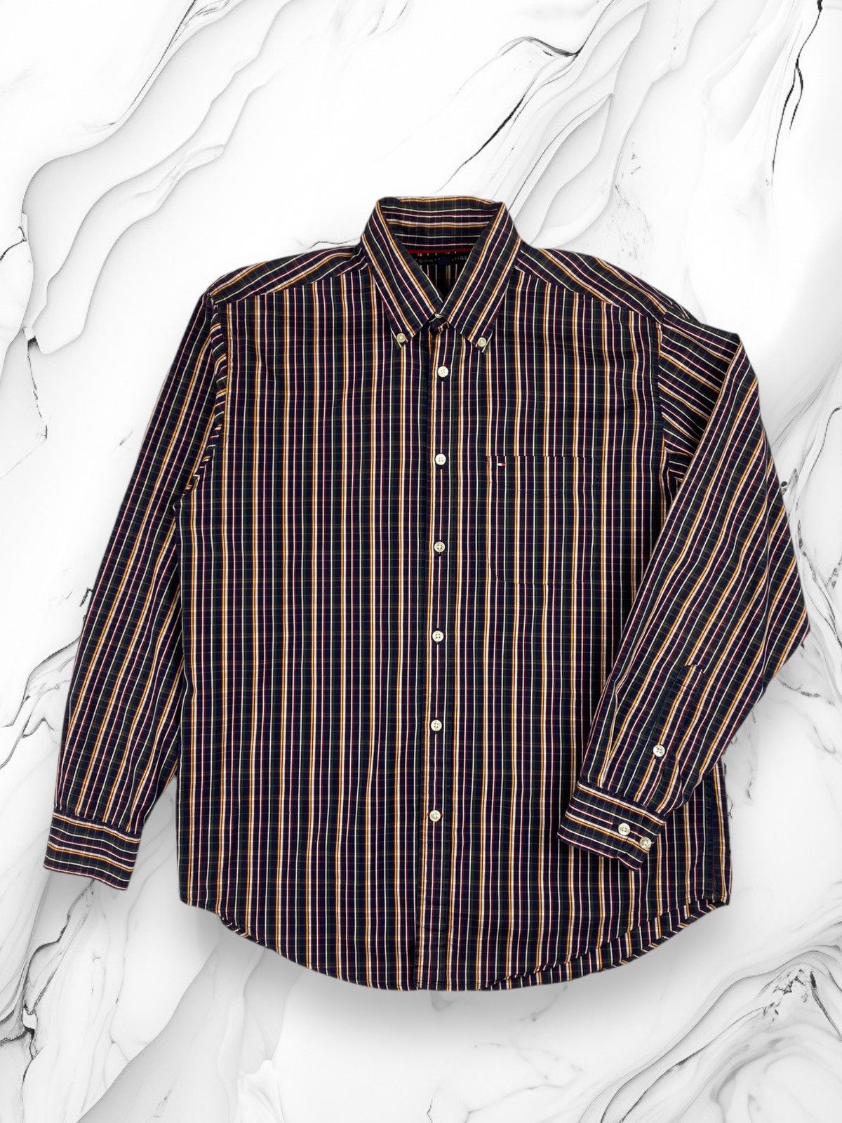 Tommy Hilfiger Mens Vintage Tommy Hilfiger Long Sleeve Botton Shirt Size M Size US M / EU 48-50 / 2 - 1 Thumbnail