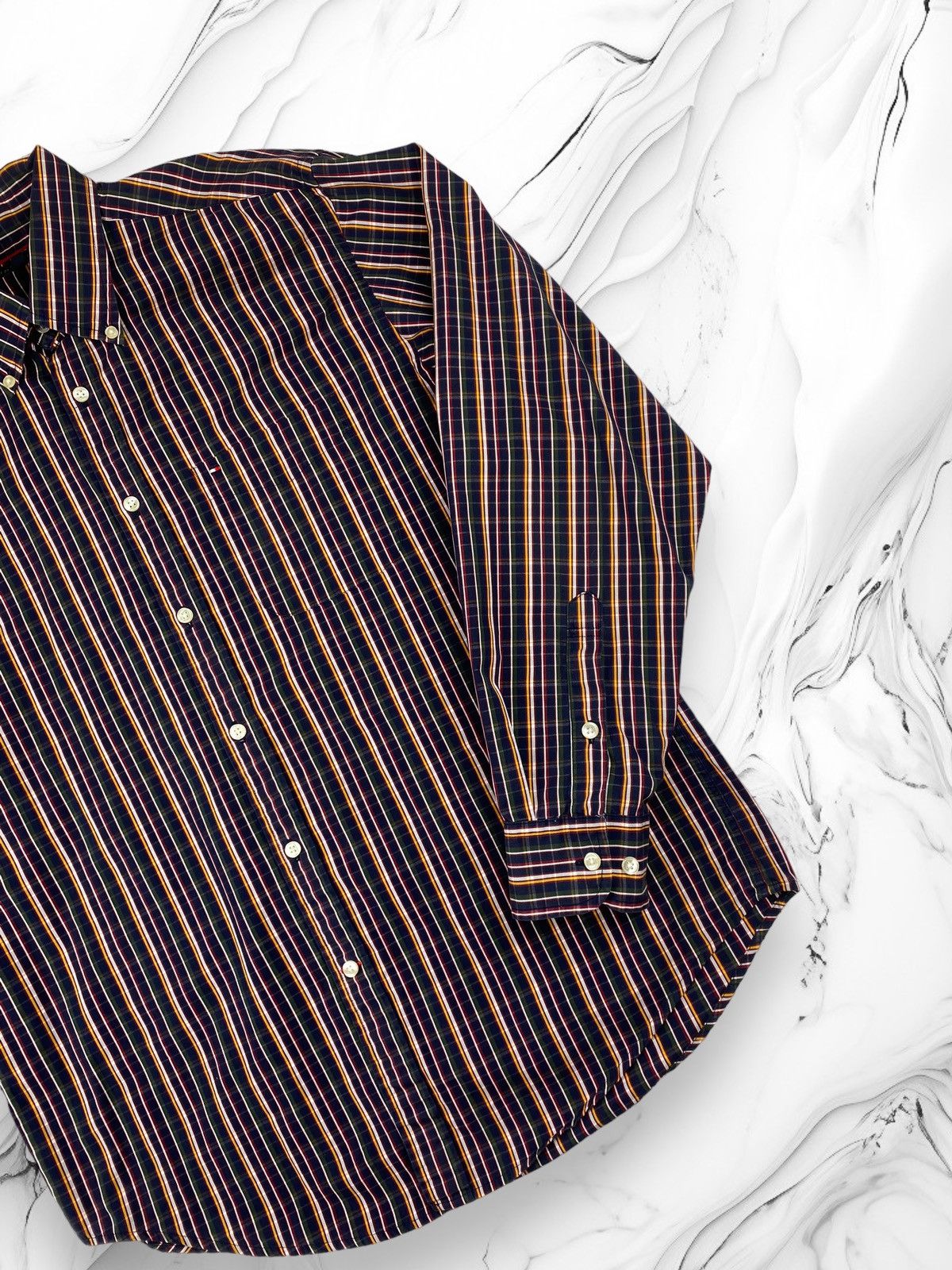 Tommy Hilfiger Mens Vintage Tommy Hilfiger Long Sleeve Botton Shirt Size M Size US M / EU 48-50 / 2 - 3 Thumbnail