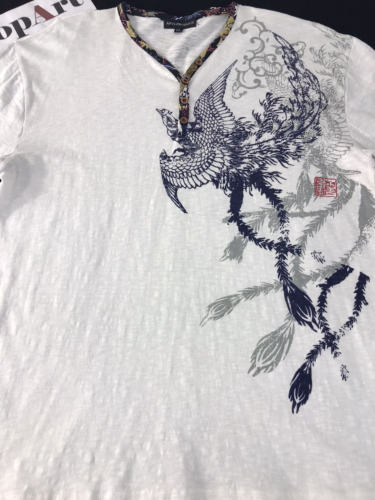 Japanese Brand Anti -Produce Phoenix Art Design Size US L / EU 52-54 / 3 - 3 Thumbnail