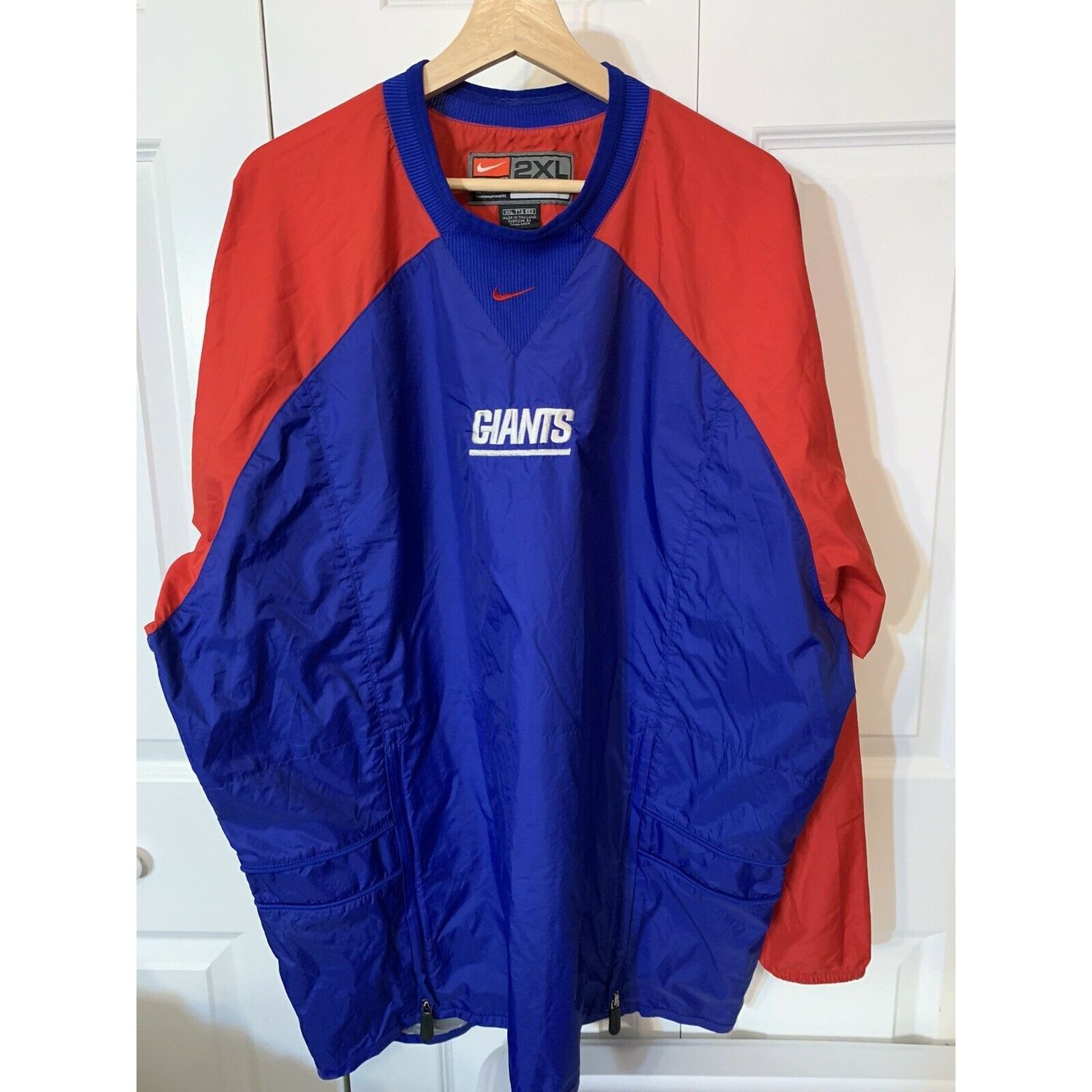 Nike NIKE TEAM NY GIANTS Men’s Sz 2XL BLUE & RED WIND & RAIN PULL Size US XXL / EU 58 / 5 - 3 Thumbnail