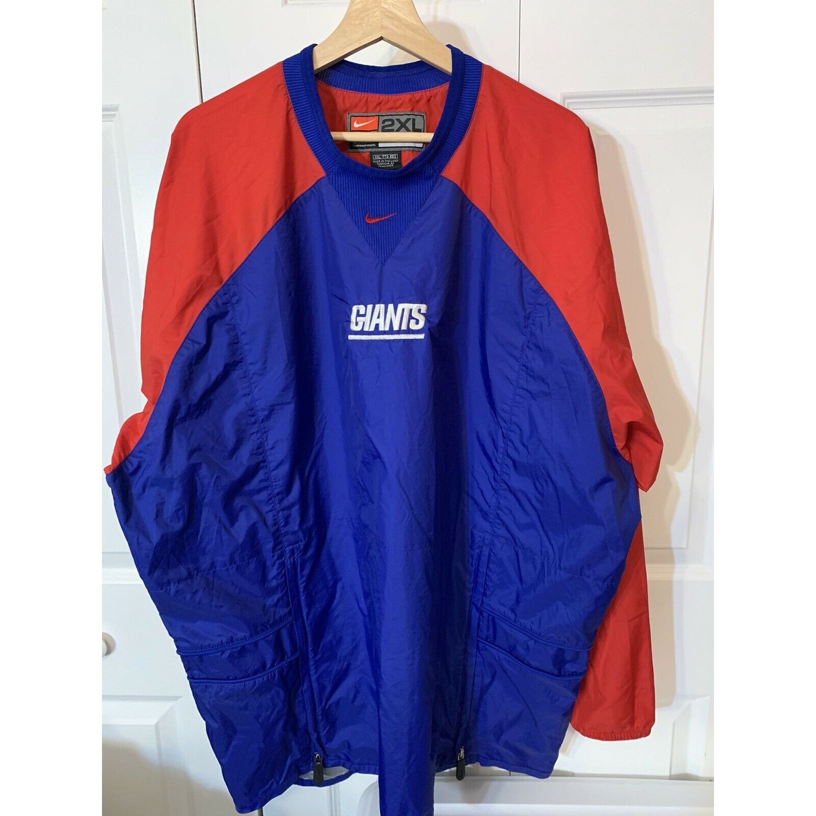 Nike NIKE TEAM NY GIANTS Men’s Sz 2XL BLUE & RED WIND & RAIN PULL Size US XXL / EU 58 / 5 - 8 Thumbnail