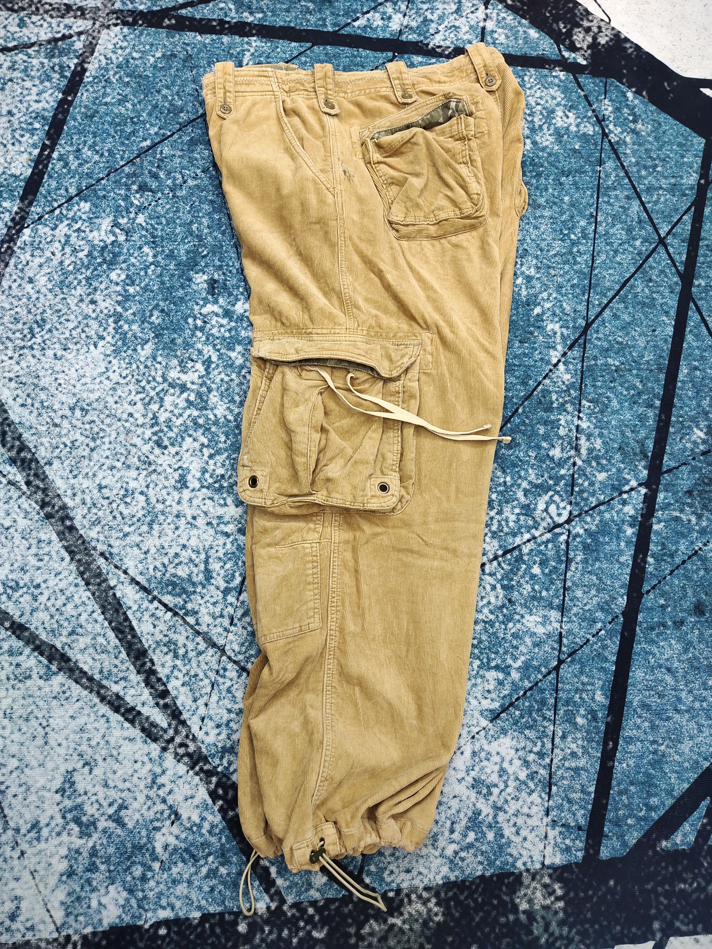 Japanese Brand Japanese Brand Corduroy Multi-pocket Cargo Baggy Pants Size US 36 / EU 52 - 3 Thumbnail