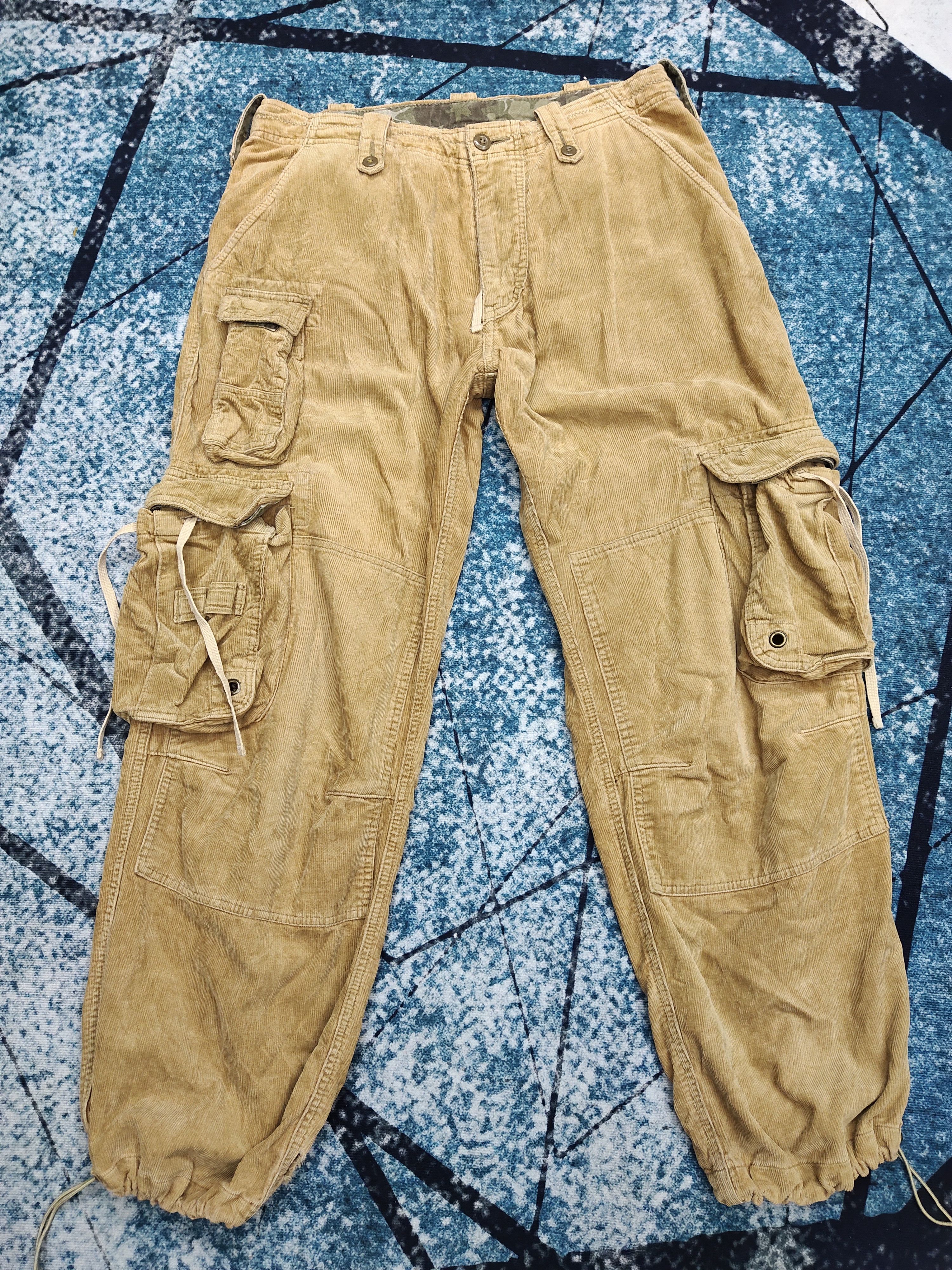 Japanese Brand Japanese Brand Corduroy Multi-pocket Cargo Baggy Pants Size US 36 / EU 52 - 1 Thumbnail