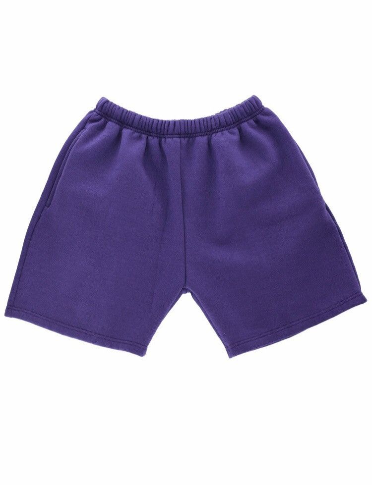 Vintage Fleece Sweat Shorts Purple L Size US 32 / EU 48 - 4 Thumbnail