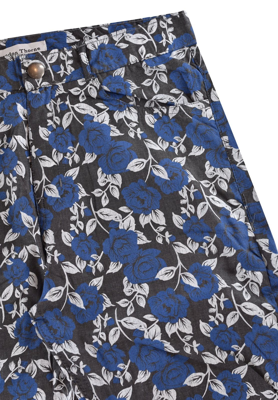 Japanese Brand Floral Pants Blue Size US 34 / EU 50 - 6 Thumbnail