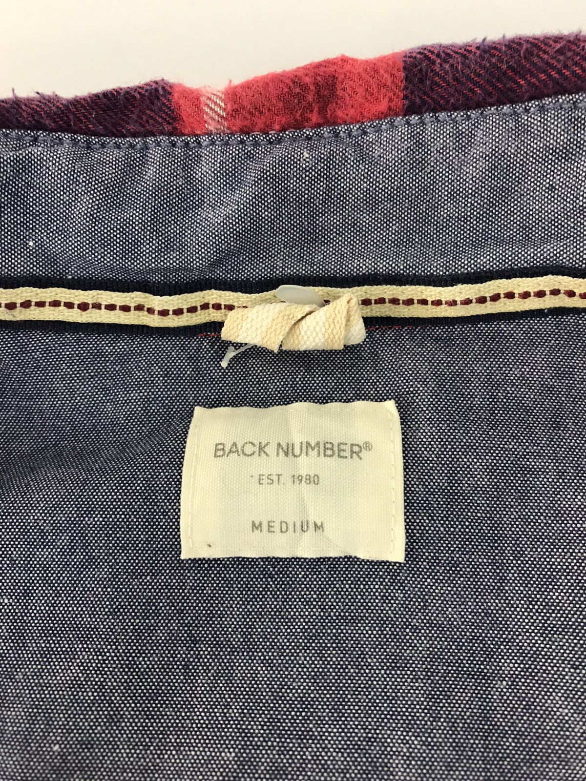 Flannel × Japanese Brand Hype Back Number Est 1980 Plaid Snap Button Style Size US M / EU 48-50 / 2 - 7 Thumbnail