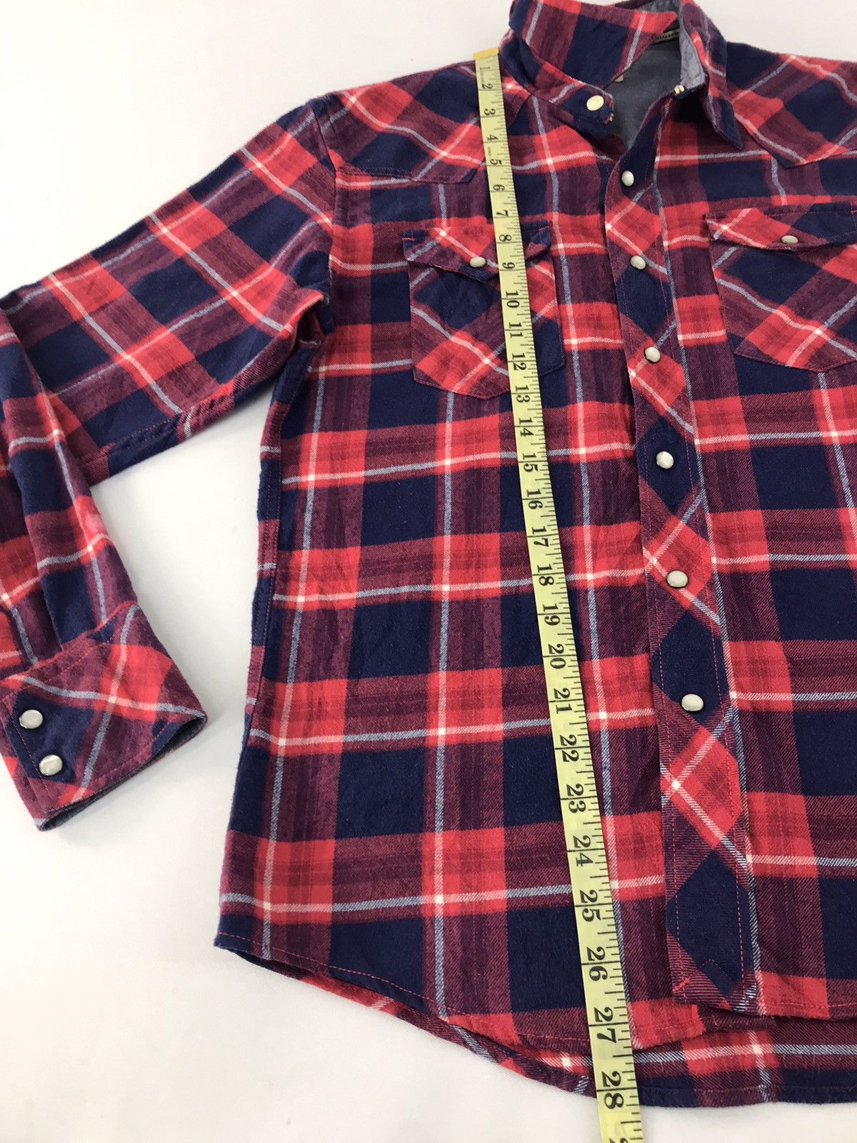 Flannel × Japanese Brand Hype Back Number Est 1980 Plaid Snap Button Style Size US M / EU 48-50 / 2 - 12 Thumbnail