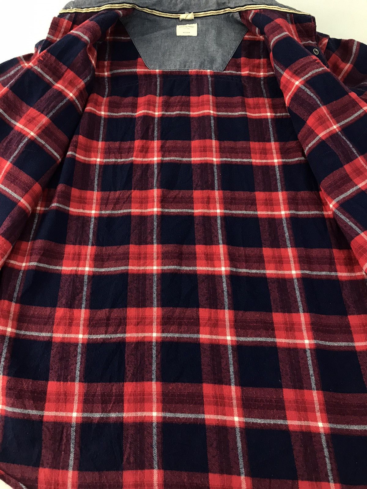 Flannel × Japanese Brand Hype Back Number Est 1980 Plaid Snap Button Style Size US M / EU 48-50 / 2 - 6 Thumbnail
