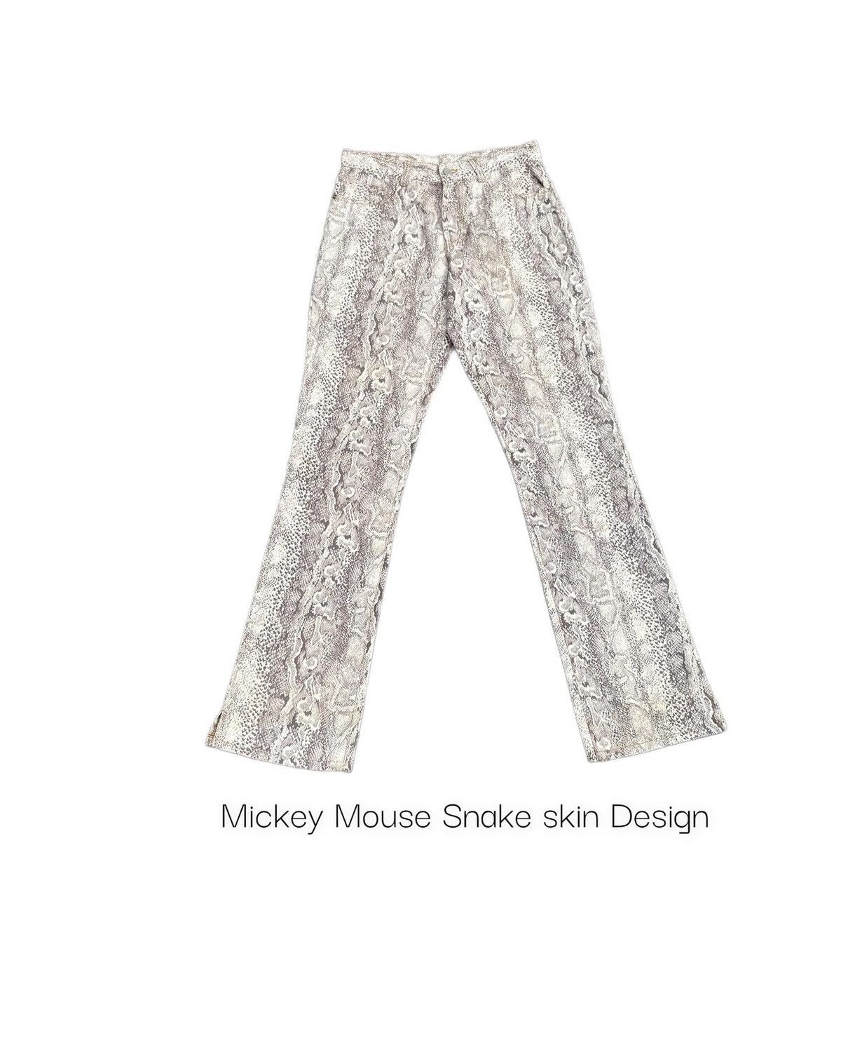 image of Archival Clothing x Mickey Mouse Vintage Mickey Mouse Flare Snake Skin Design in Brown, Women's (Si