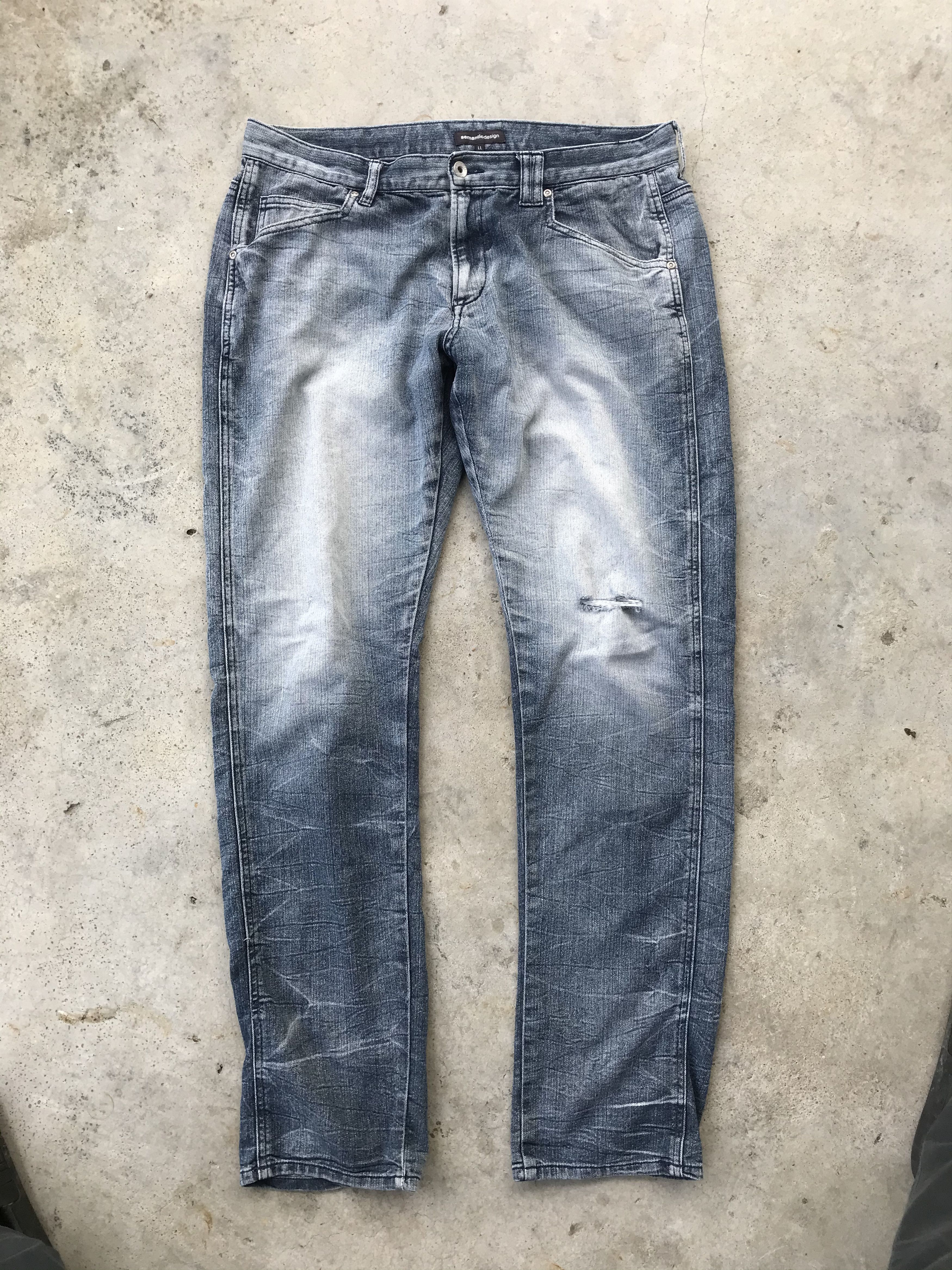 Issey Miyake Semanticdesign light wash denim jeans Size 34" / US 12 / IT 48 - 1 Thumbnail