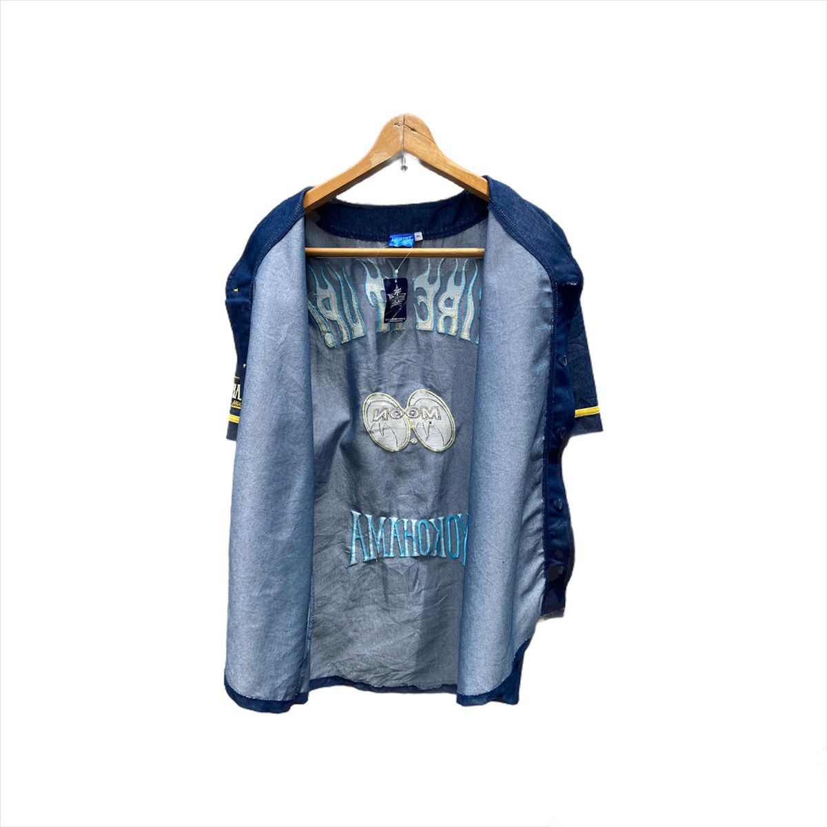 Japanese Brand × MLB ALL OVER PRINTED EMBROIDERED MOON EYES DISTRESSED DENIM Size US L / EU 52-54 / 3 - 4 Thumbnail