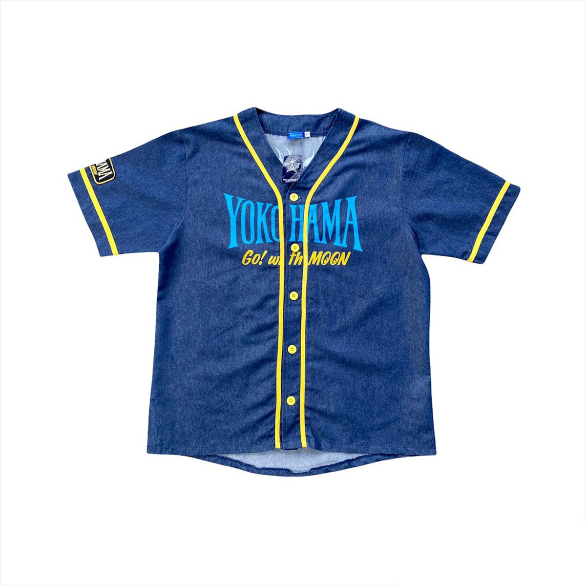 Japanese Brand × MLB ALL OVER PRINTED EMBROIDERED MOON EYES DISTRESSED DENIM Size US L / EU 52-54 / 3 - 2 Thumbnail