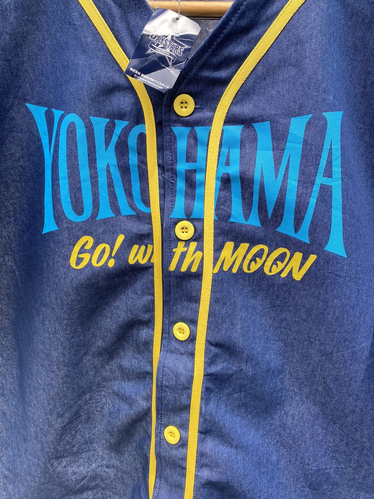 Japanese Brand × MLB ALL OVER PRINTED EMBROIDERED MOON EYES DISTRESSED DENIM Size US L / EU 52-54 / 3 - 7 Thumbnail