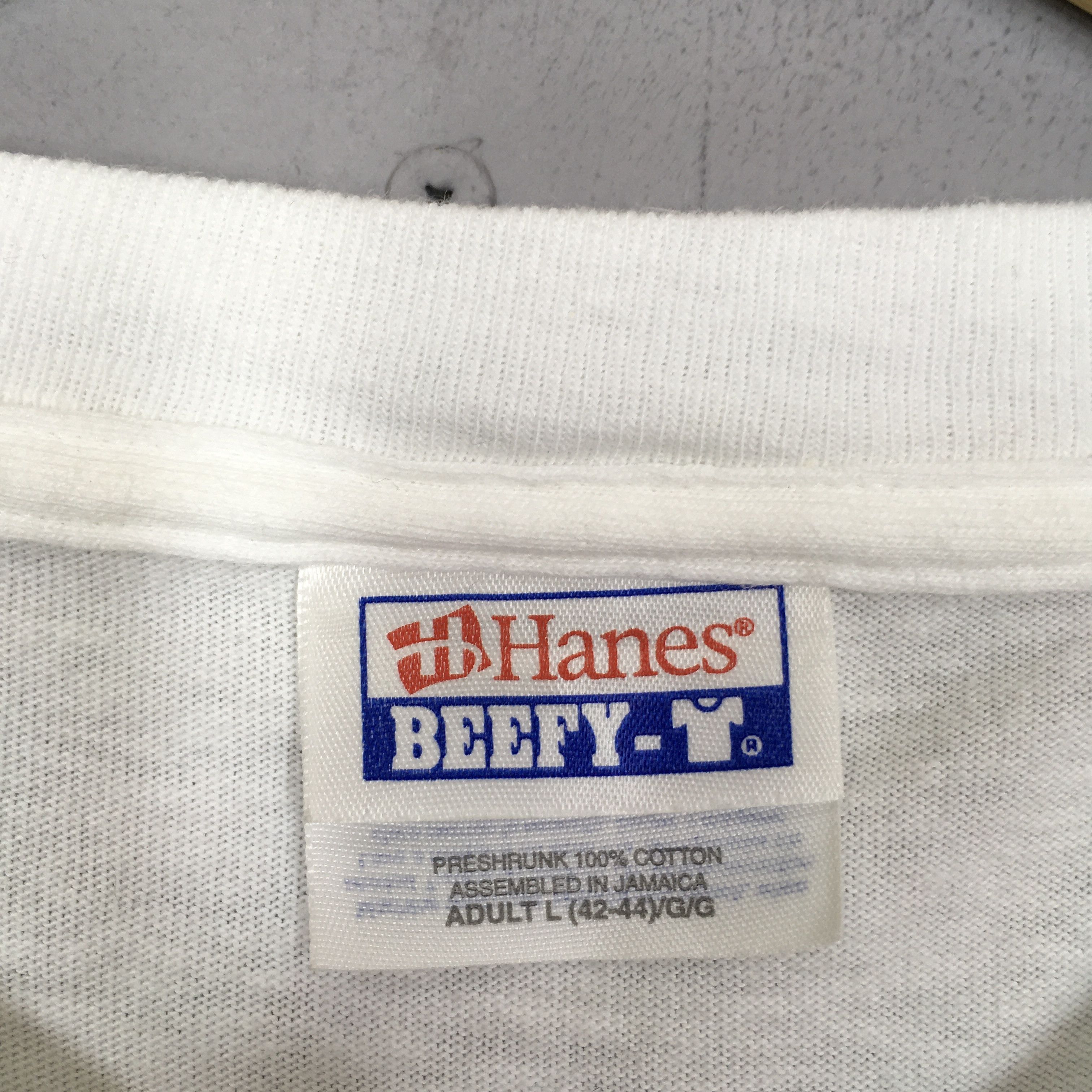 Hanes × NFL × Vintage Vintage Y2K New England Patriots Nfl White T Shirt Size US L / EU 52-54 / 3 - 5 Thumbnail
