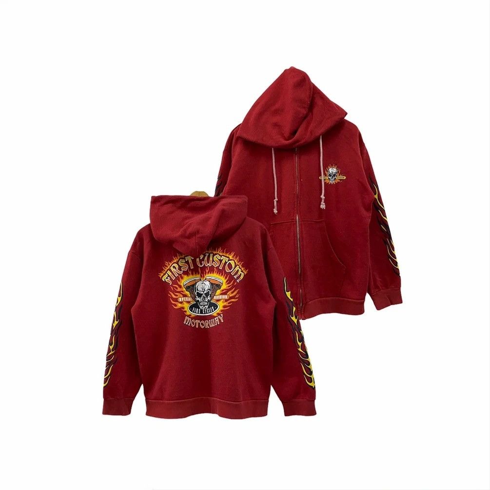 Harley Davidson × Japanese Brand FIRST CUSTOM SPECIAL DIVISION MOTORWAY HOODIE SWEATSHIRT Size US M / EU 48-50 / 2 - 1 Thumbnail