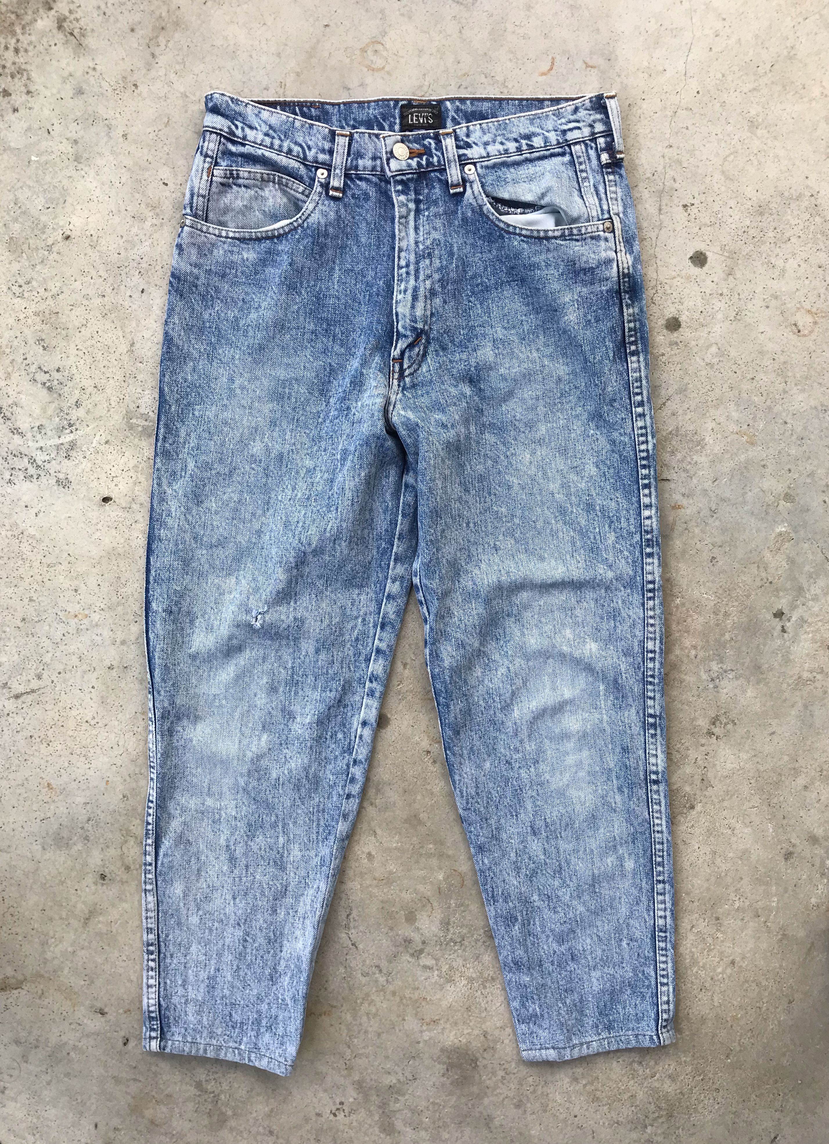 Levi's Vintage 90s Levi's acid wash denim jeans Size US 30 / EU 46 - 1 Thumbnail
